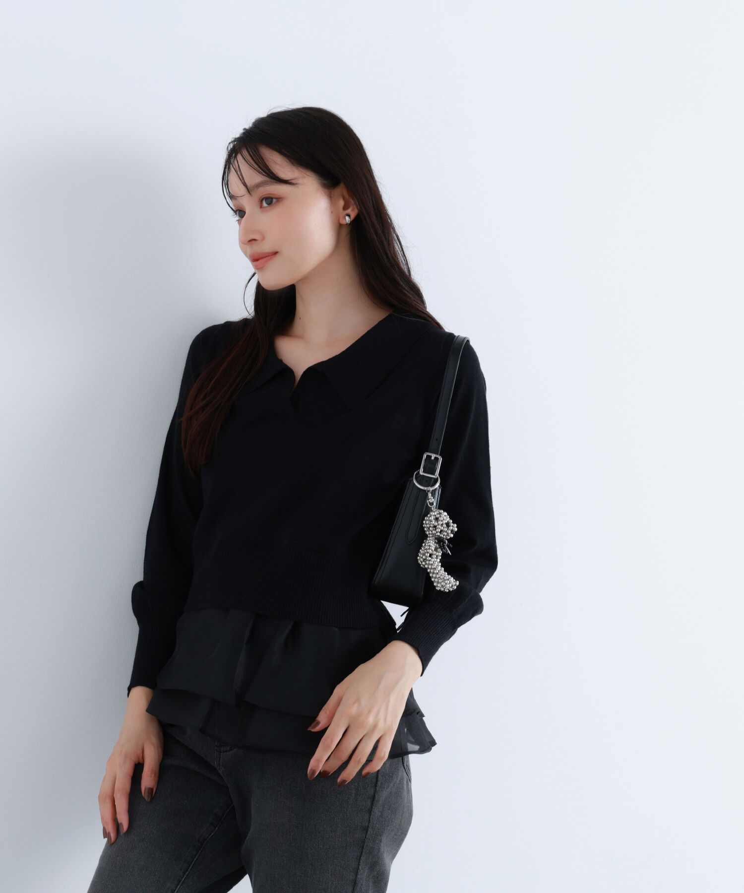  「オーガンドッキングスキッパーニット」|ニット・セーター|