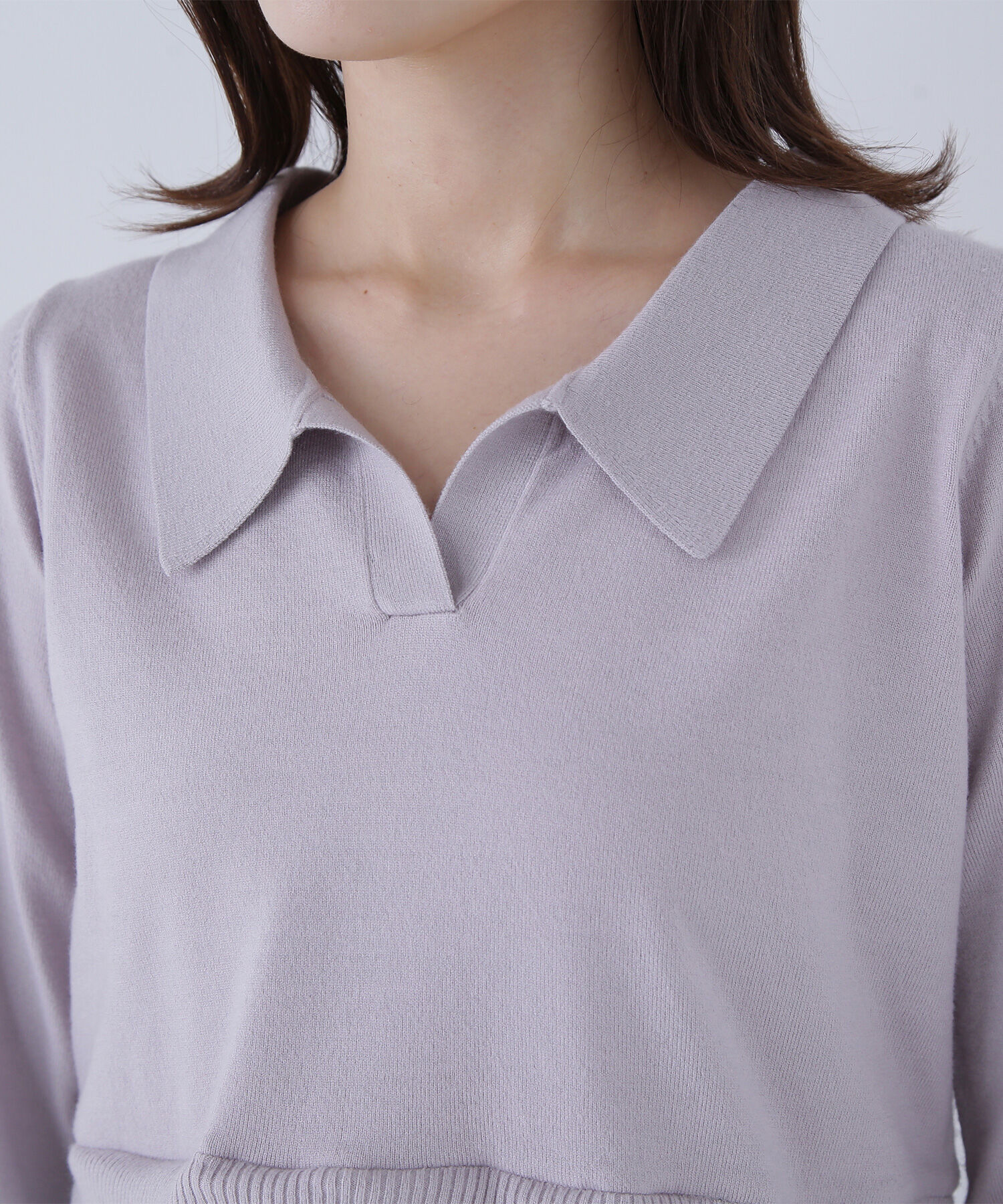  「オーガンドッキングスキッパーニット」|ニット・セーター|