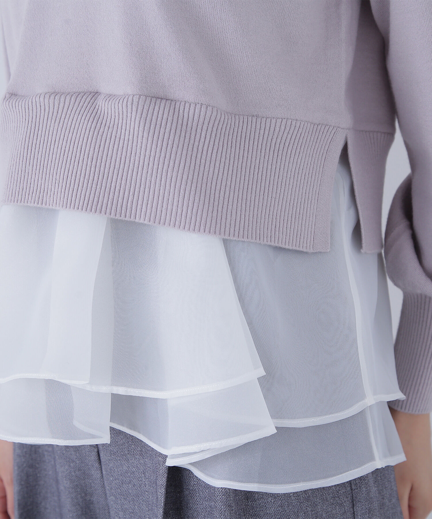  「オーガンドッキングスキッパーニット」|ニット・セーター|