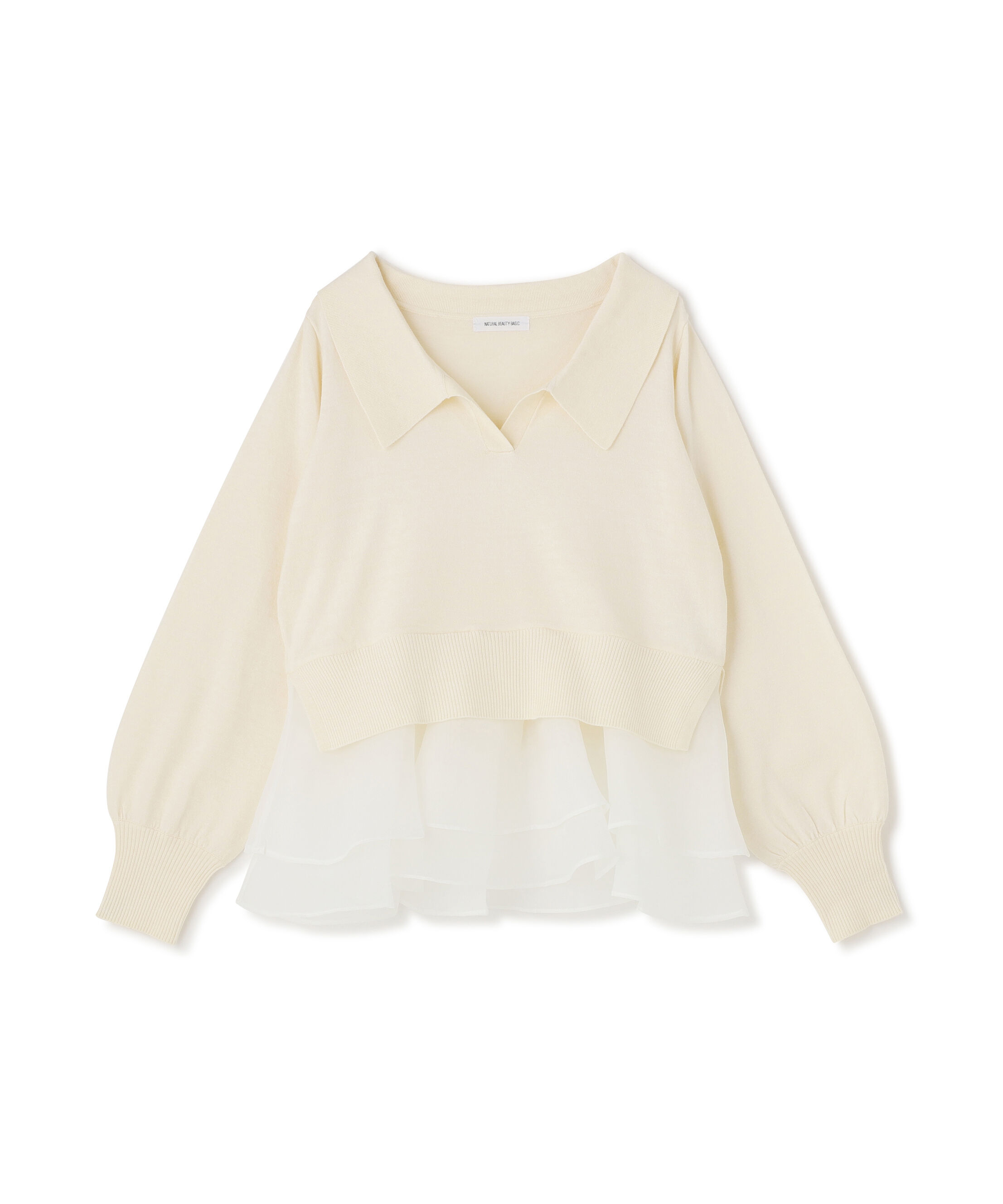  「オーガンドッキングスキッパーニット」|ニット・セーター|