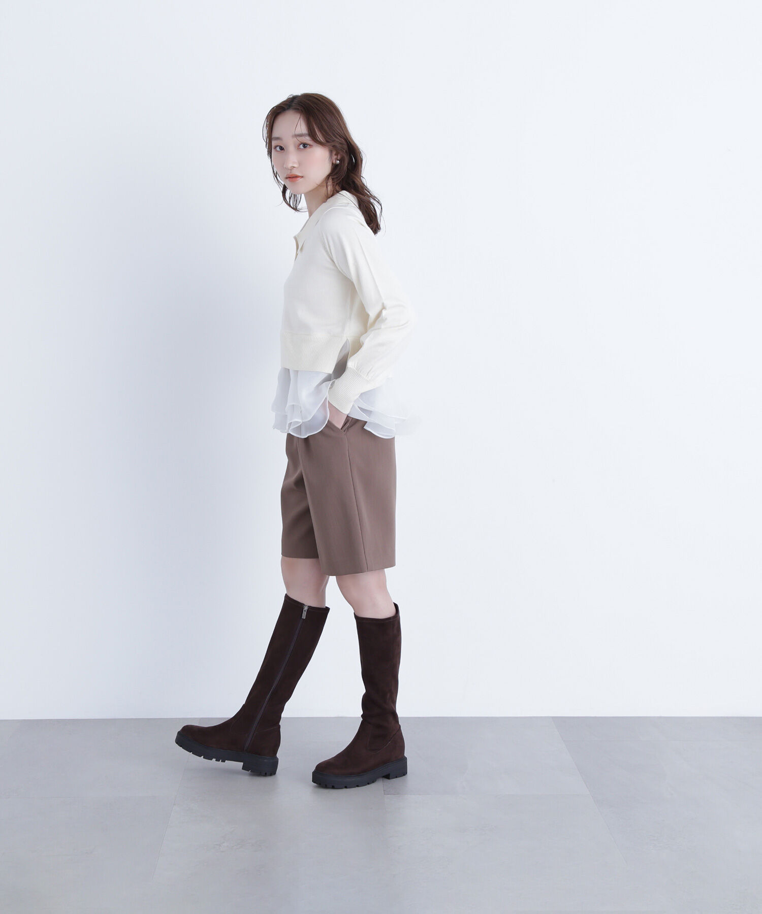  「オーガンドッキングスキッパーニット」|ニット・セーター|