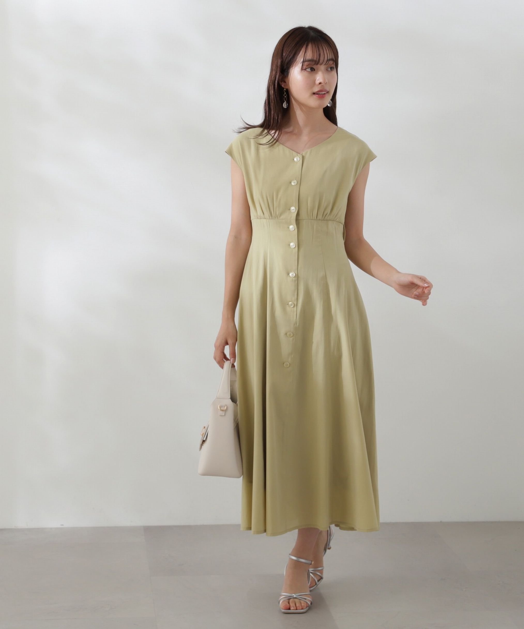 PROPORTION BODY DRESSING「Vネックシャツワンピース」|ワンピース|