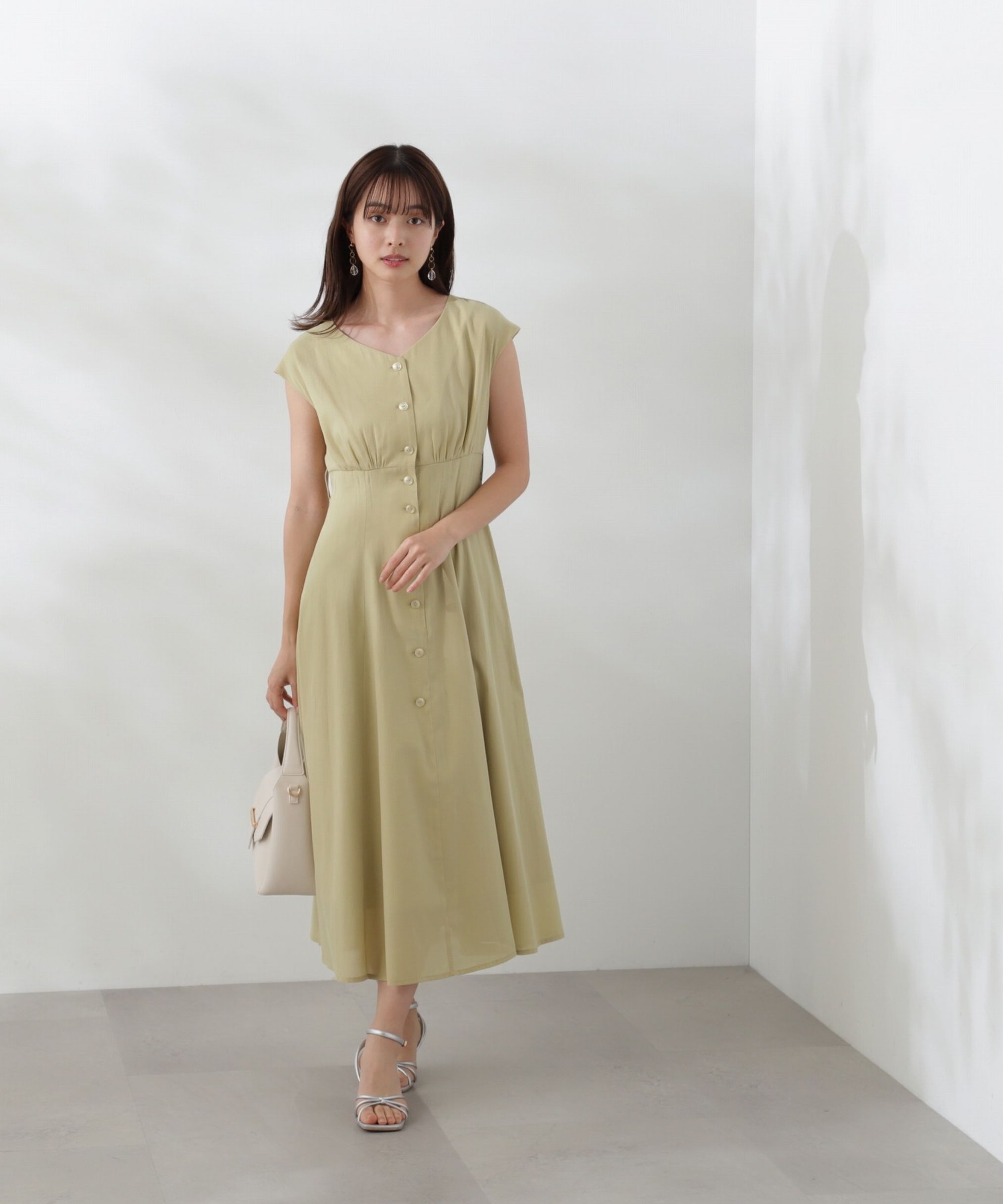 PROPORTION BODY DRESSING「Vネックシャツワンピース」|ワンピース|