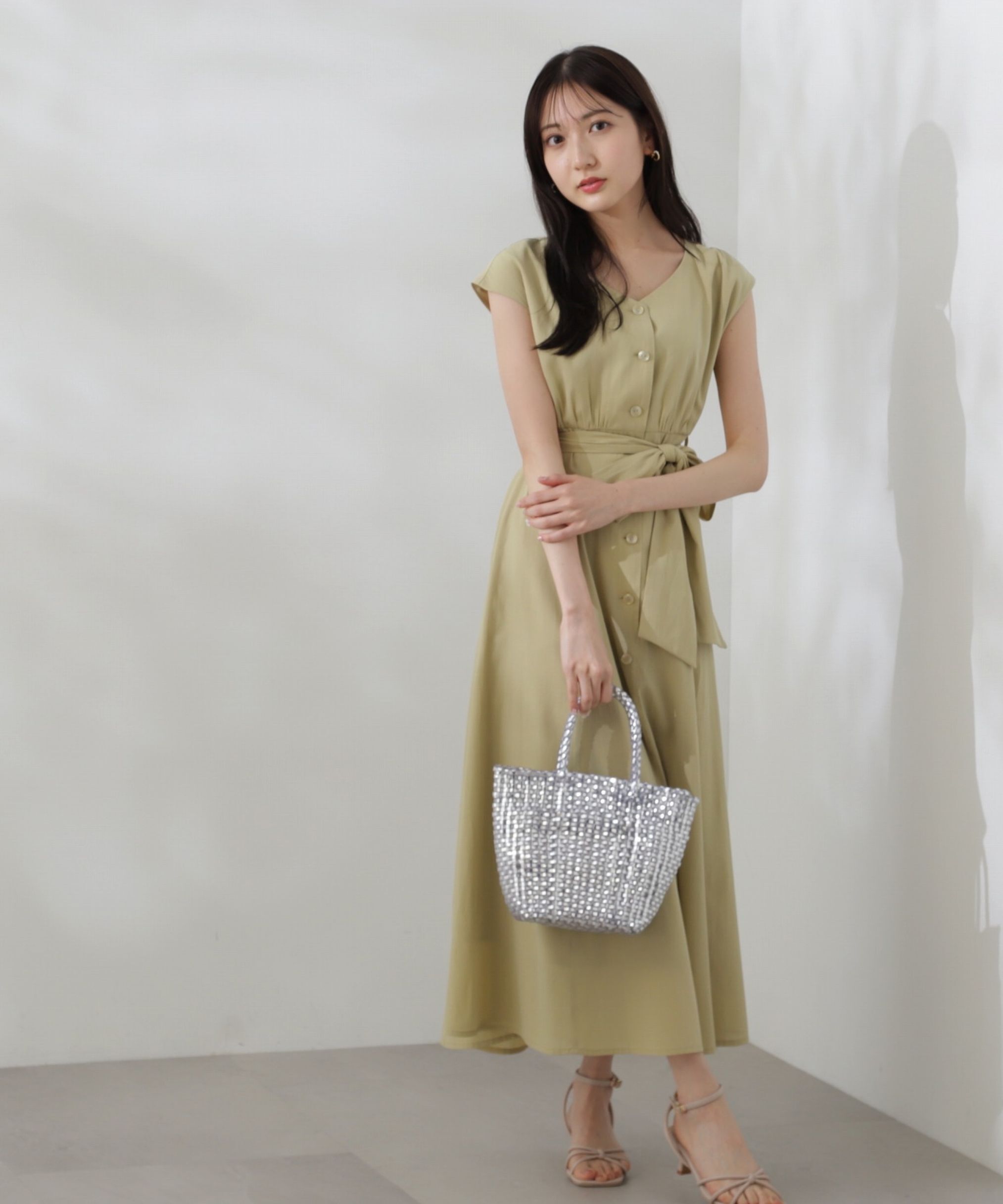 PROPORTION BODY DRESSING「Vネックシャツワンピース」|ワンピース|