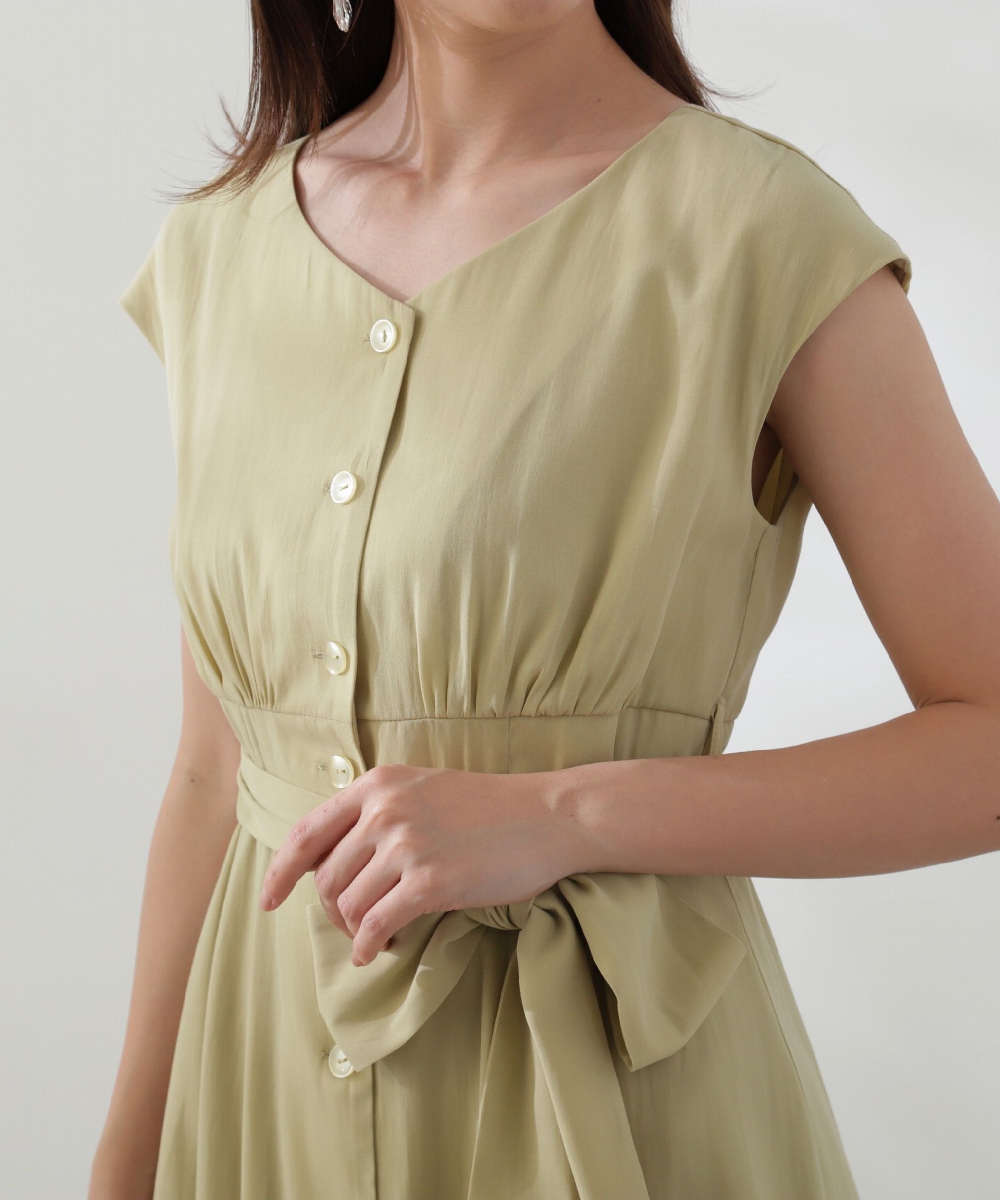 PROPORTION BODY DRESSING「Vネックシャツワンピース」|ワンピース|