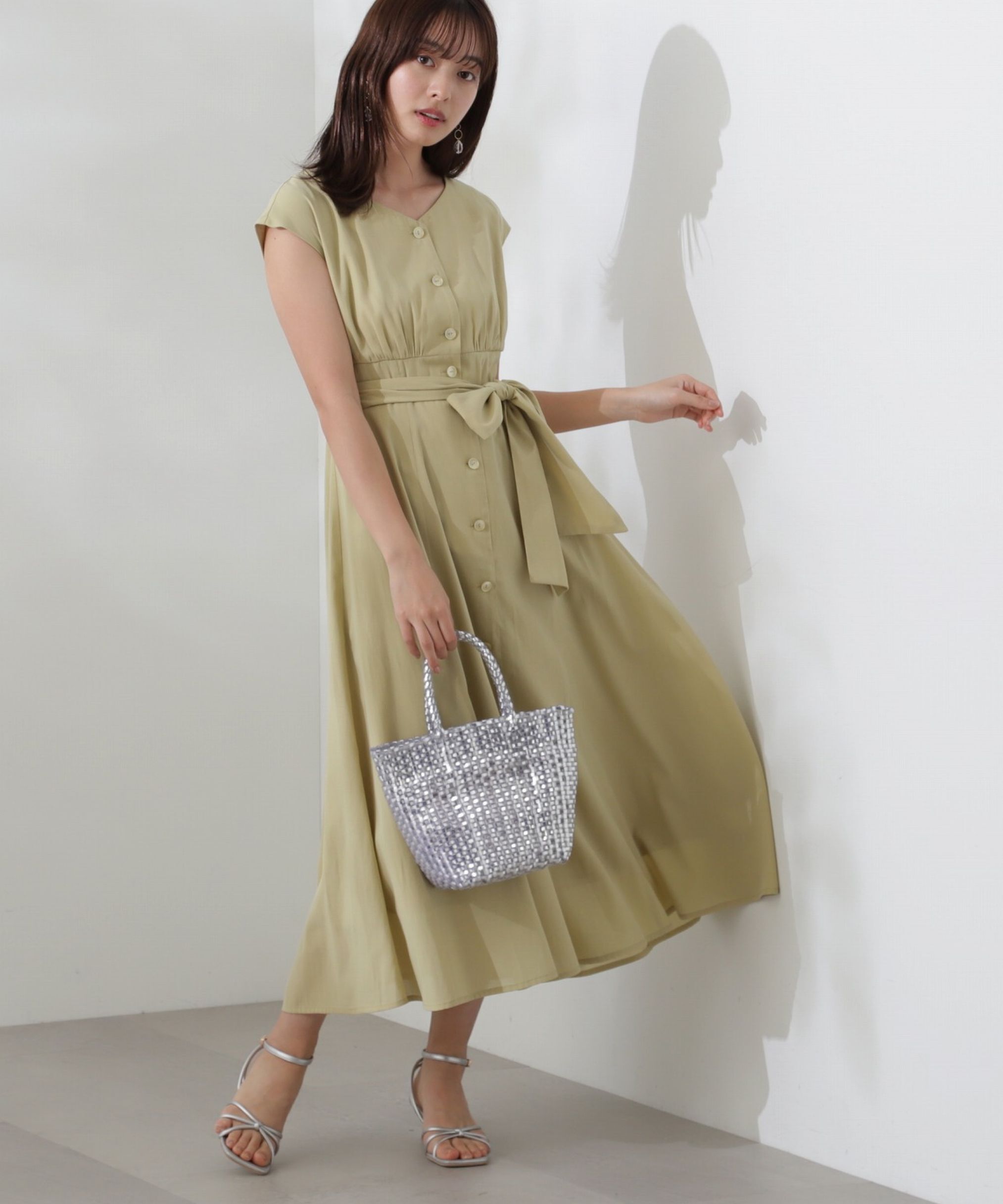 PROPORTION BODY DRESSING「Vネックシャツワンピース」|ワンピース|