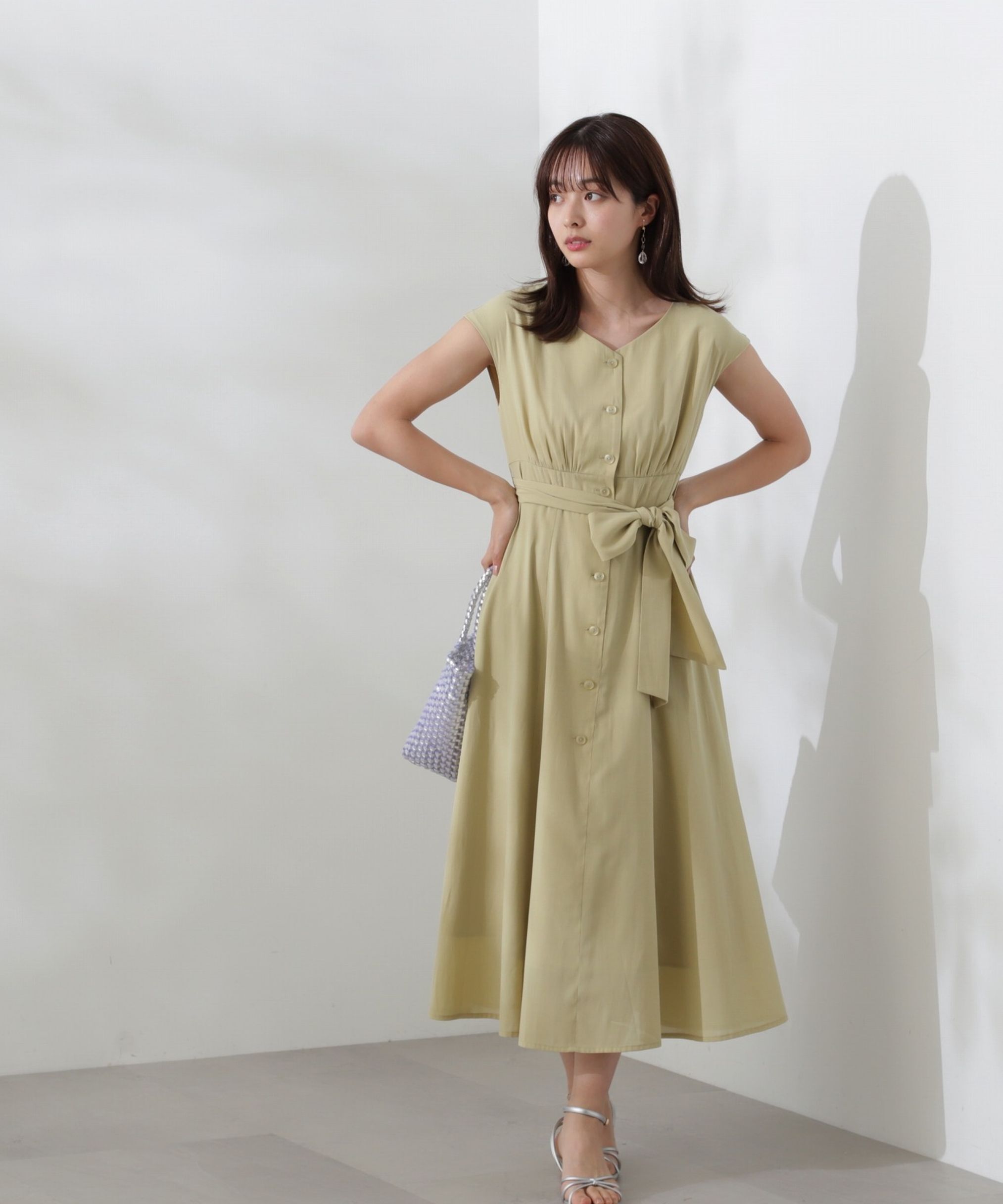 PROPORTION BODY DRESSING「Vネックシャツワンピース」|ワンピース|