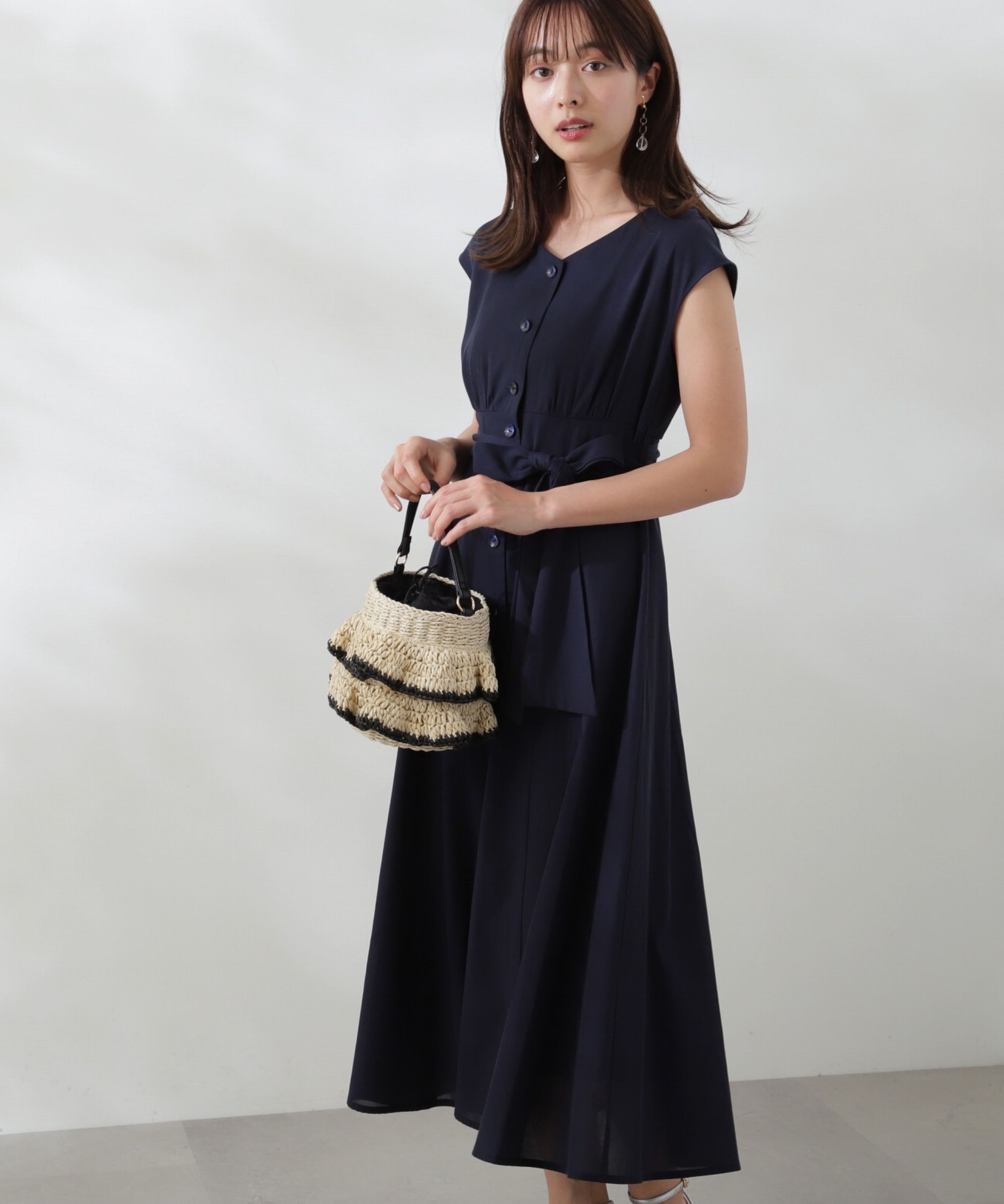 PROPORTION BODY DRESSING「Vネックシャツワンピース」|ワンピース|