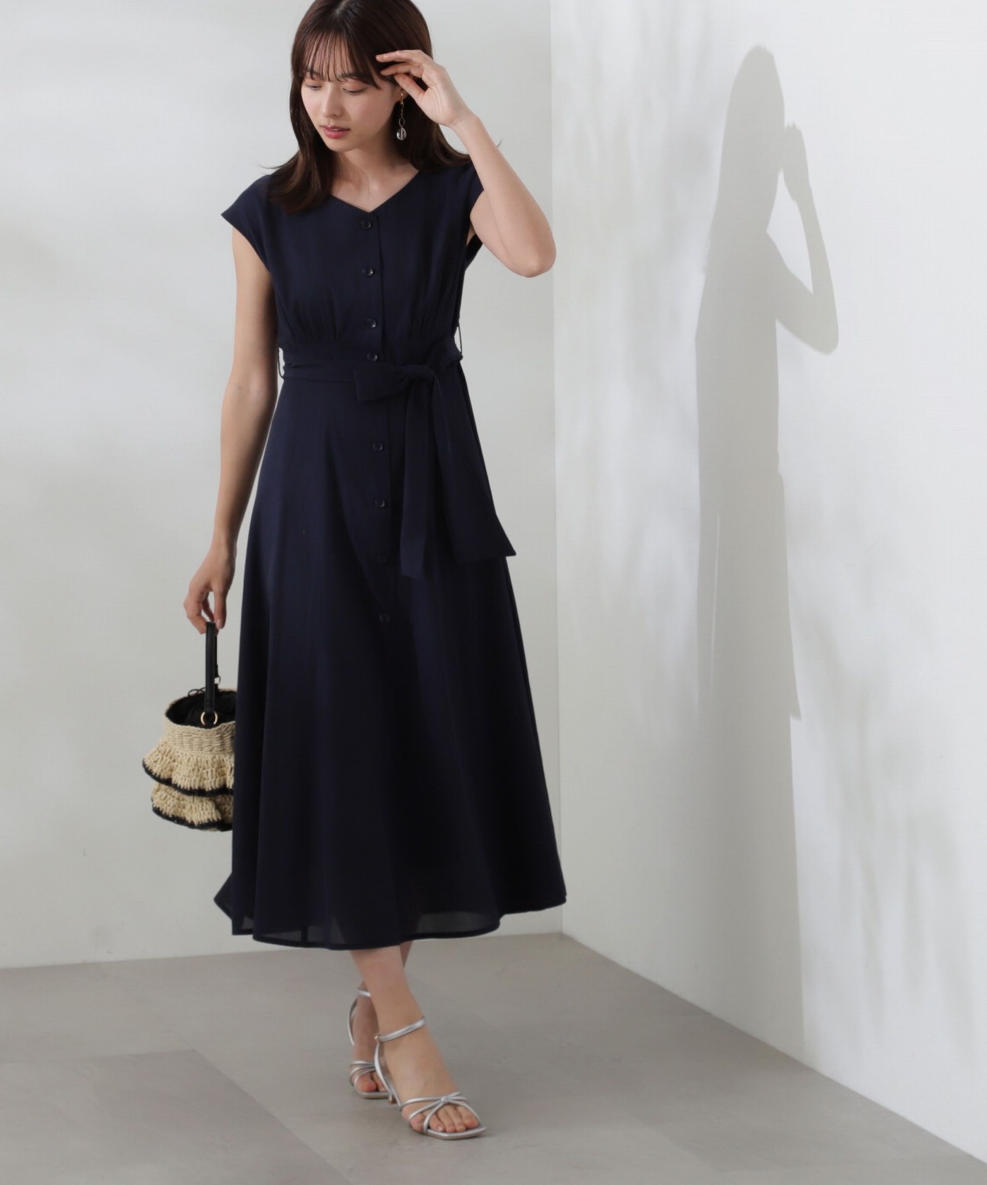 PROPORTION BODY DRESSING「Vネックシャツワンピース」|ワンピース|