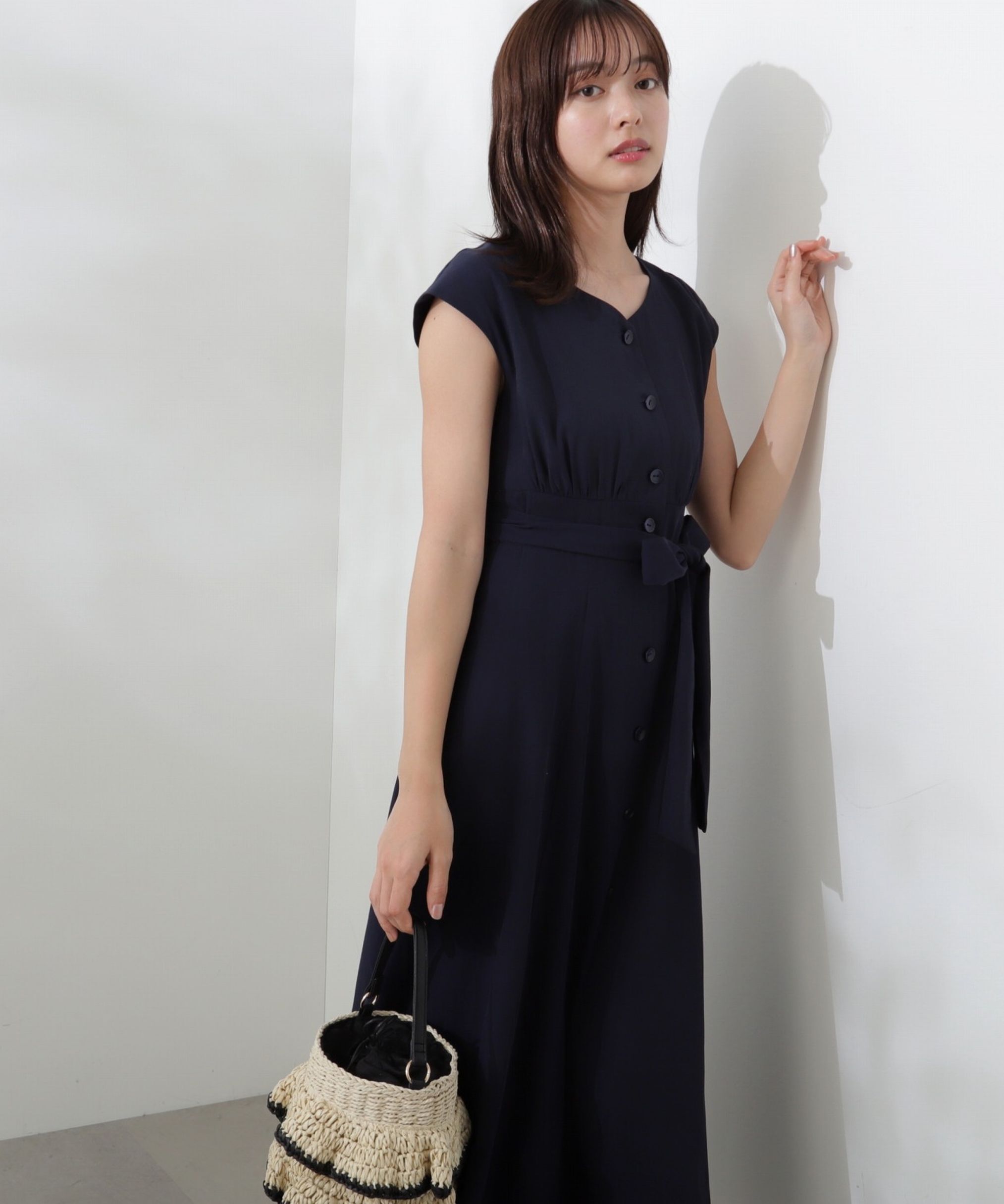 PROPORTION BODY DRESSING「Vネックシャツワンピース」|ワンピース|