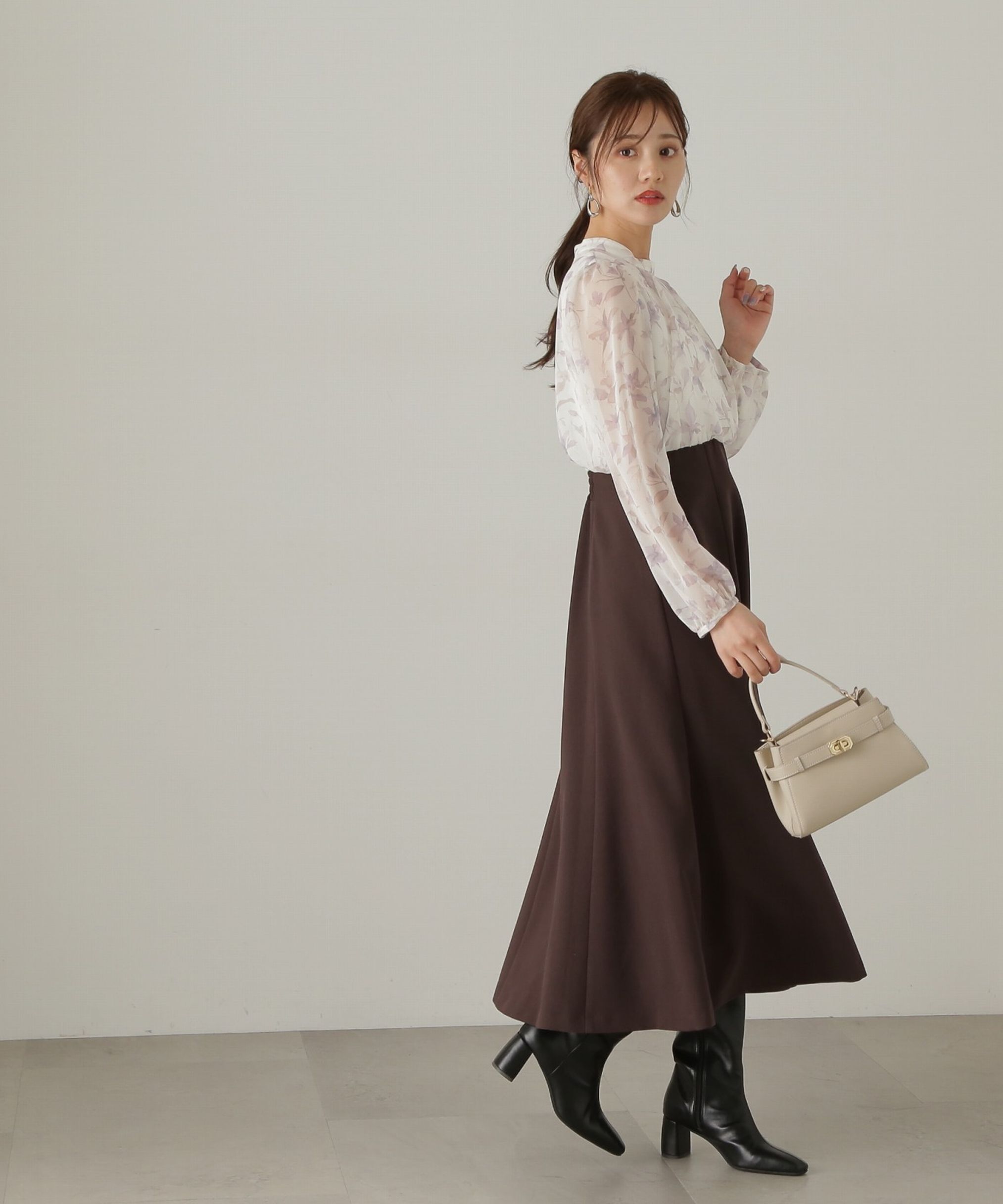 PROPORTION BODY DRESSING「フラワードッキングワンピース24AW」|ワンピース|