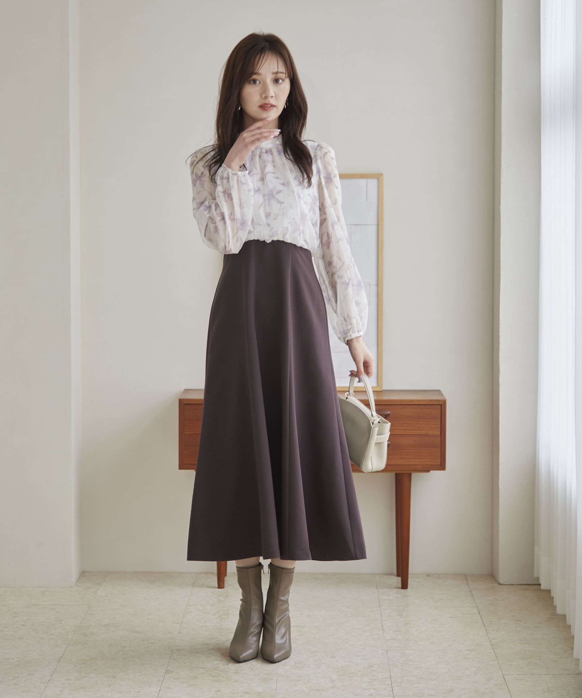 PROPORTION BODY DRESSING「フラワードッキングワンピース24AW」|ワンピース|