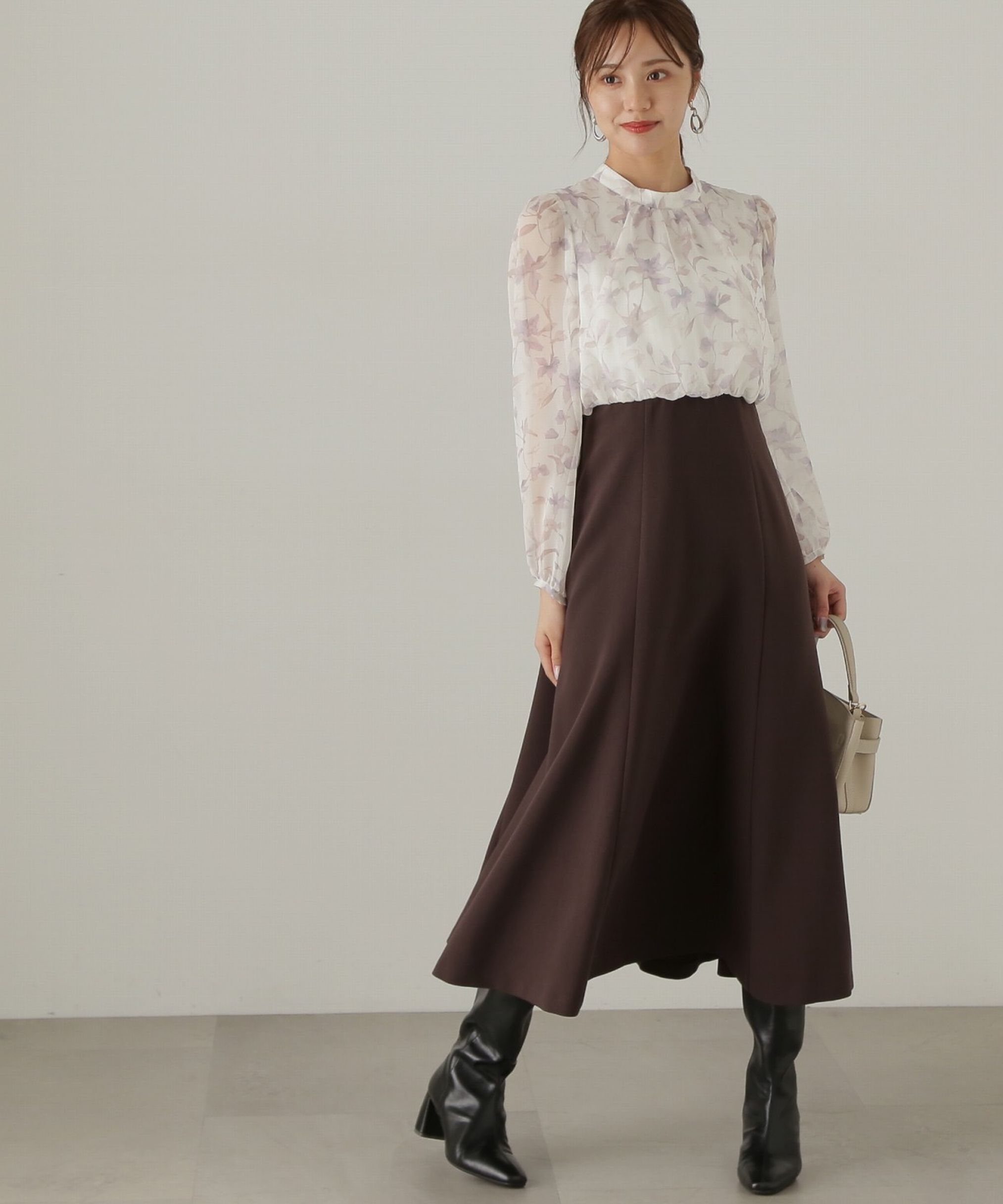 PROPORTION BODY DRESSING「フラワードッキングワンピース24AW」|ワンピース|