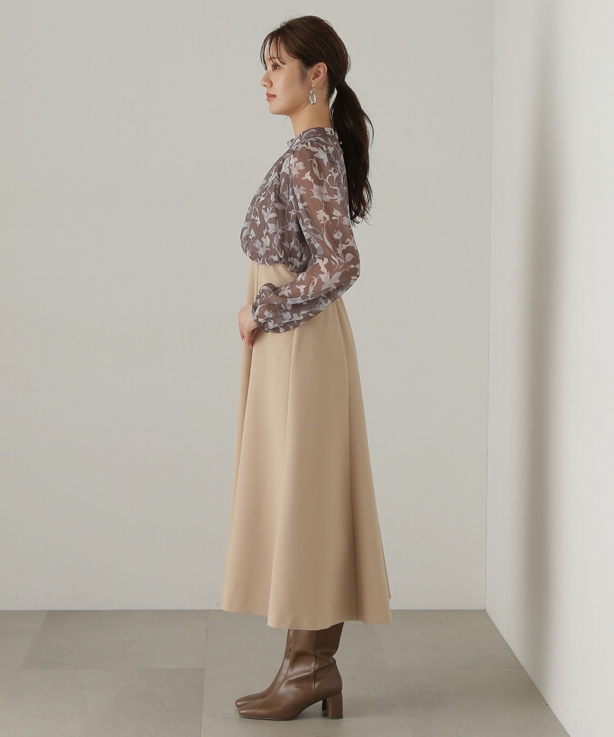 PROPORTION BODY DRESSING「フラワードッキングワンピース24AW」|ワンピース|