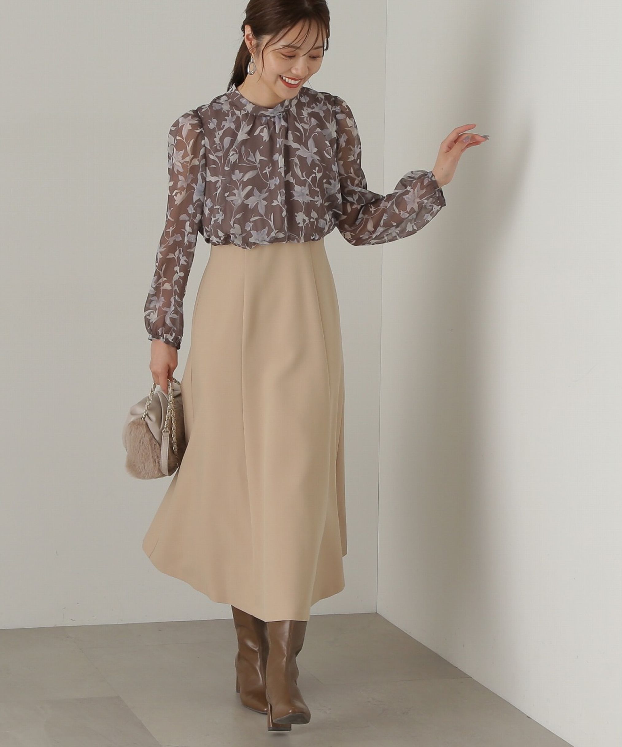 PROPORTION BODY DRESSING「フラワードッキングワンピース24AW」|ワンピース|