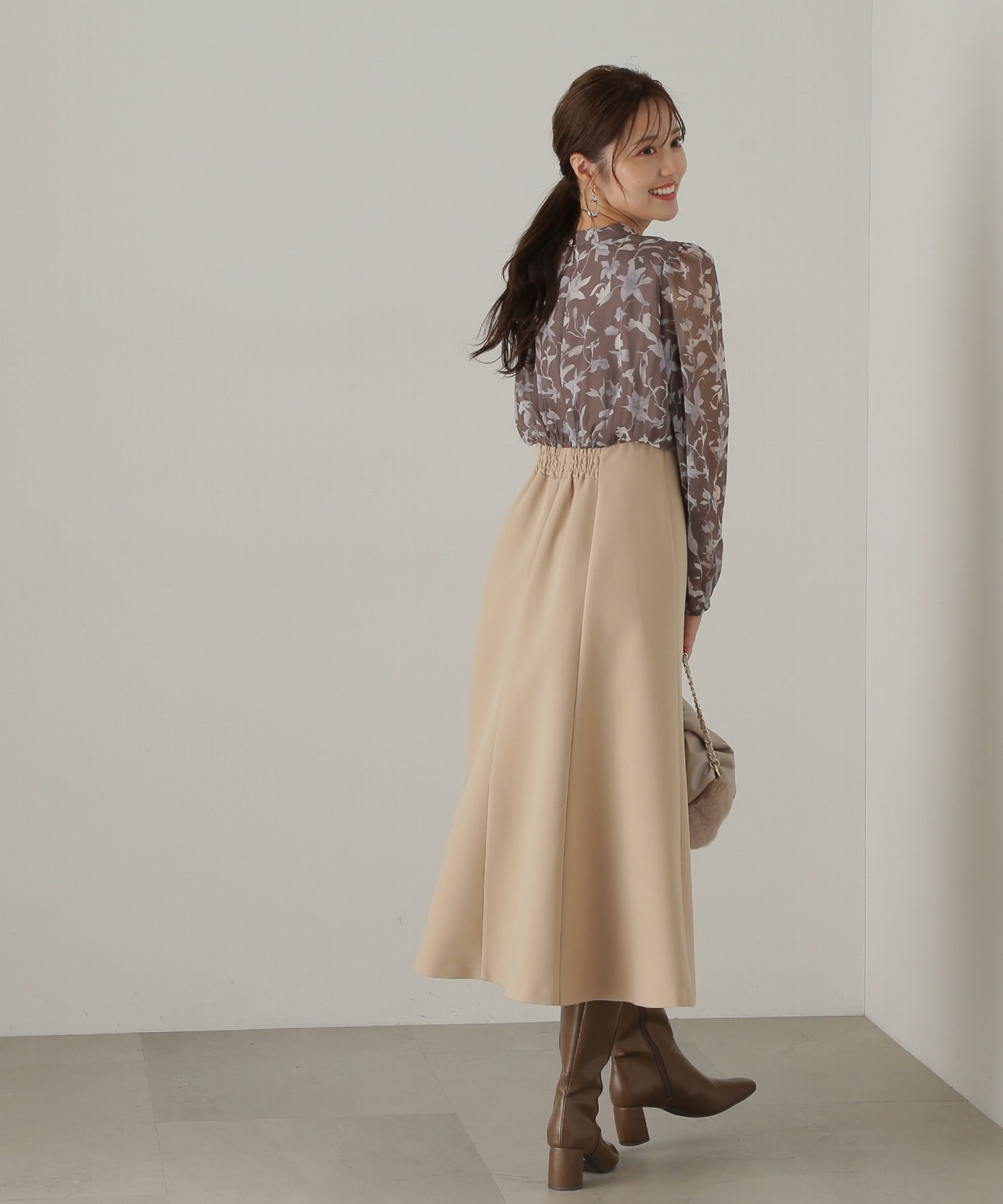 PROPORTION BODY DRESSING「フラワードッキングワンピース24AW」|ワンピース|