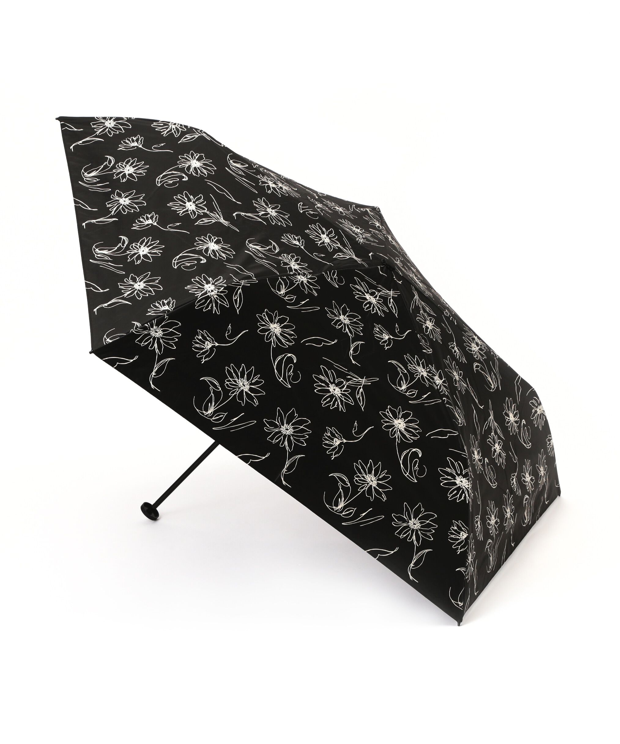 PROPORTION BODY DRESSING「ラインフラワー折りたたみアンブレラ」|その他|ブラック