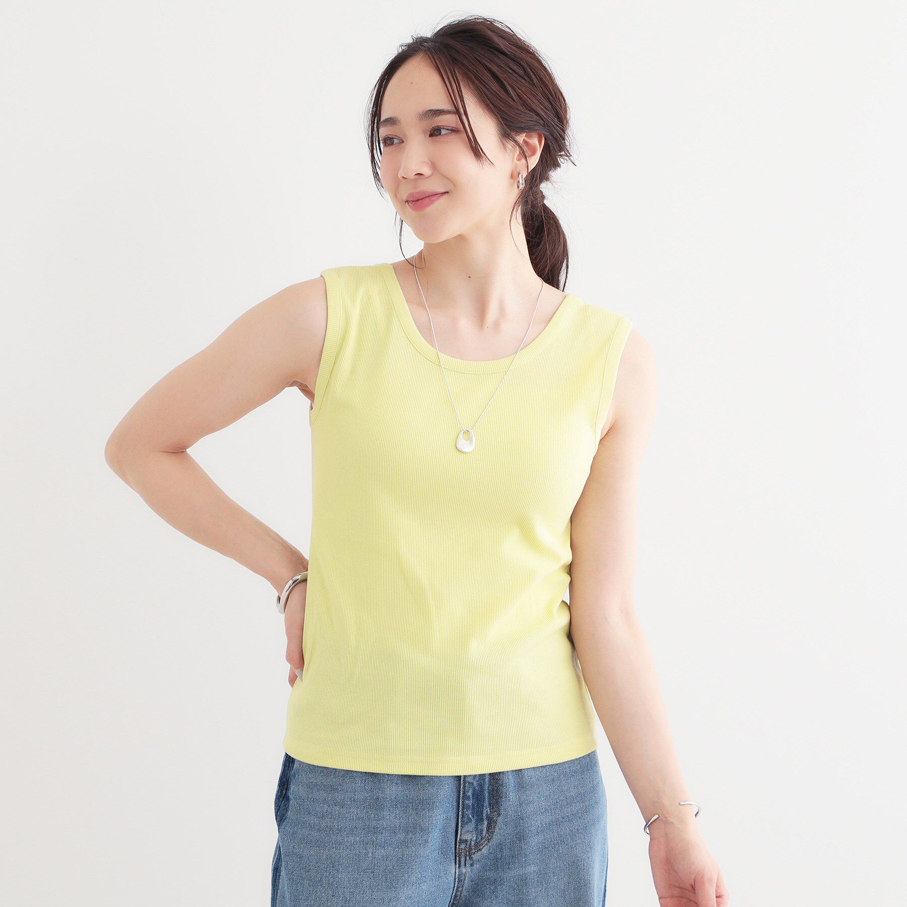 SHOO･LA･RUE「【S-LL】2WAYネック リブタンクトップ」|キャミソール|