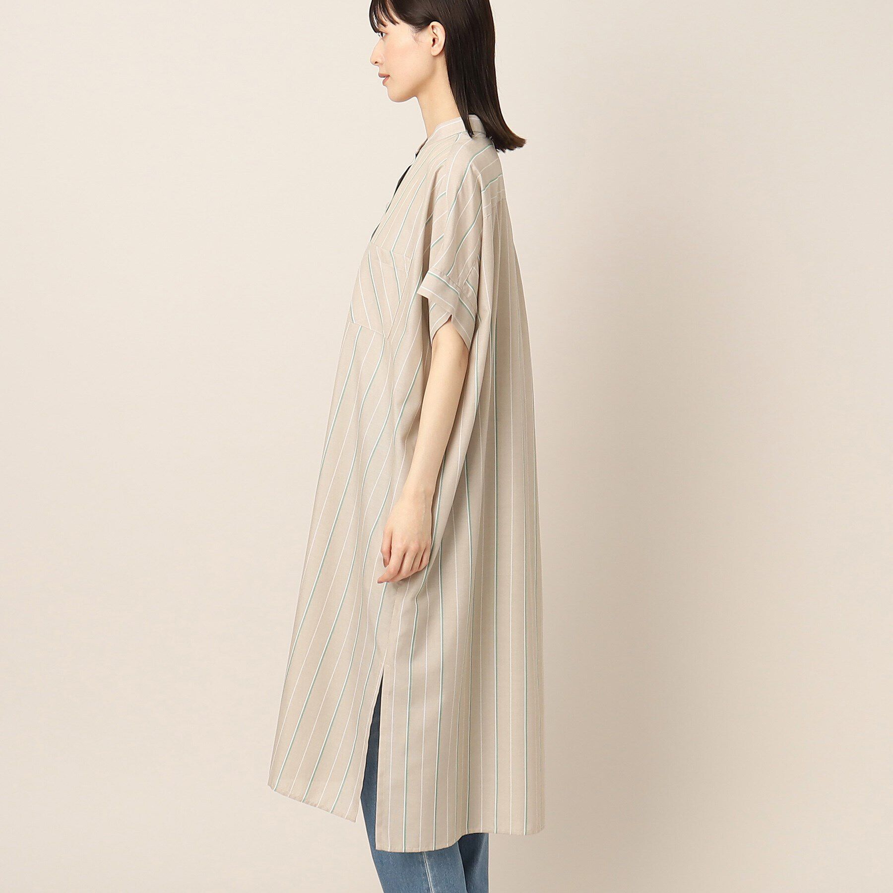 Dessin「アソート柄ロングシャツワンピース」|ワンピース|