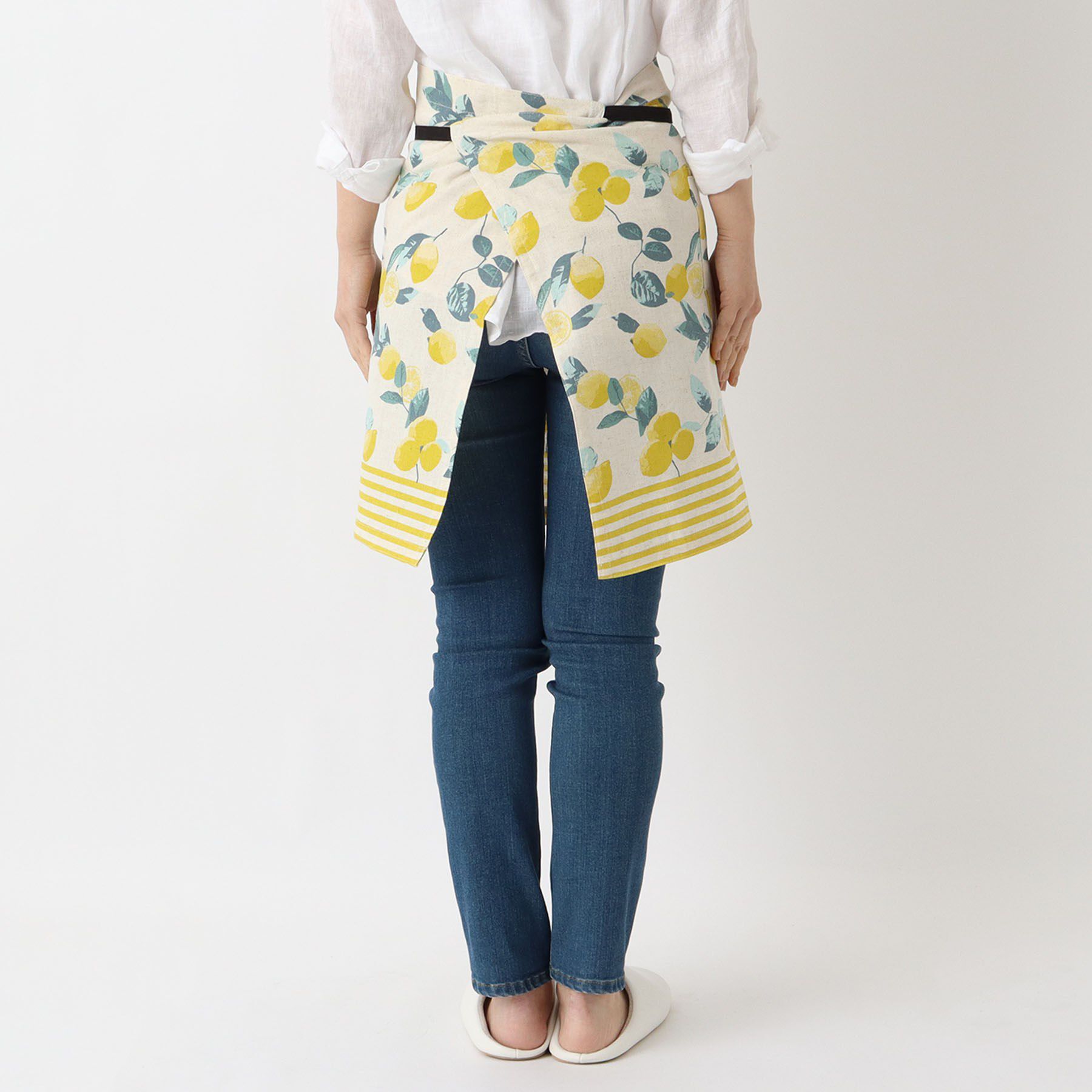 212 KITCHEN STORE「レモンボーダー ギャルソンエプロン NT」|食器・キッチングッズ|