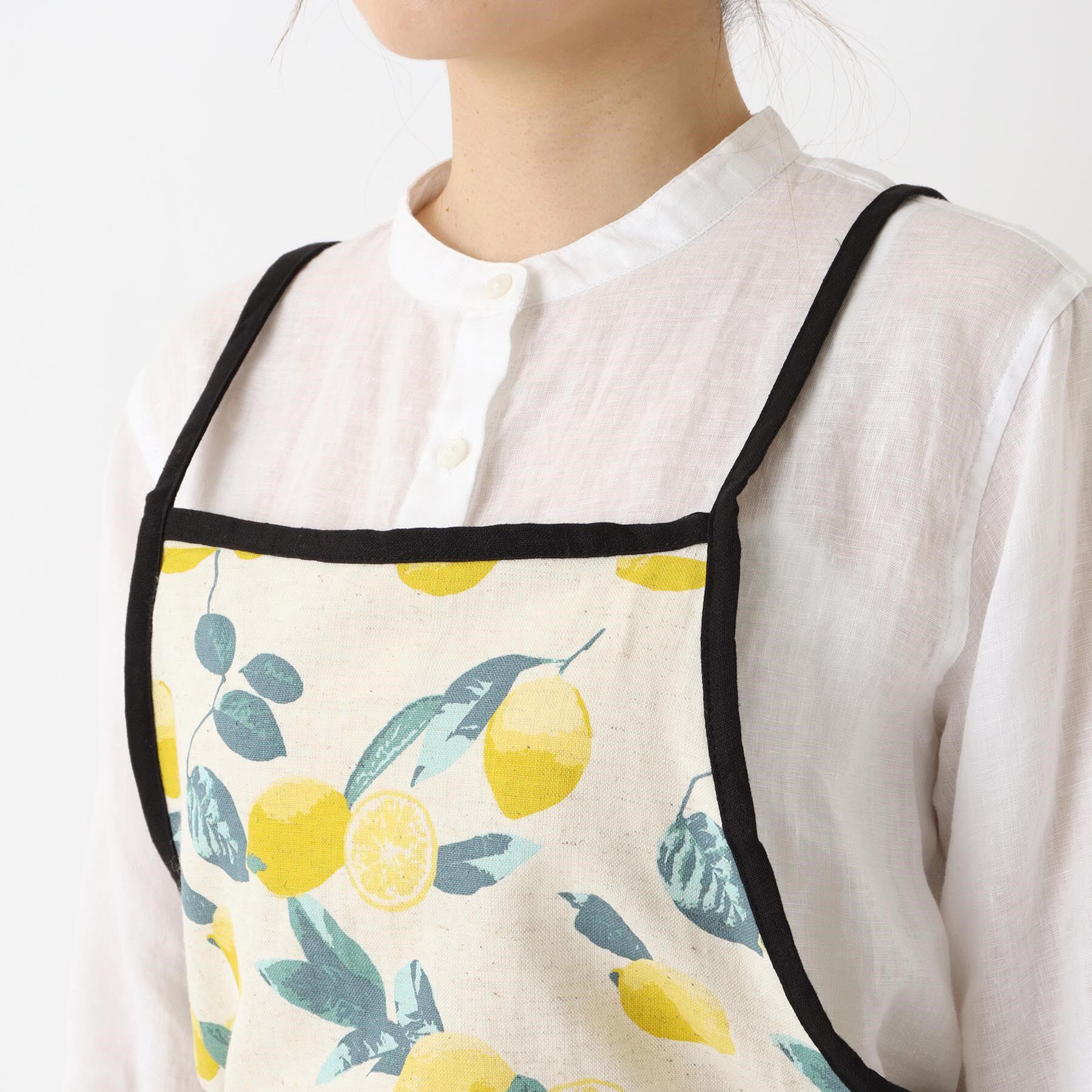 212 KITCHEN STORE「レモンボーダー ロングエプロン NT」|食器・キッチングッズ|