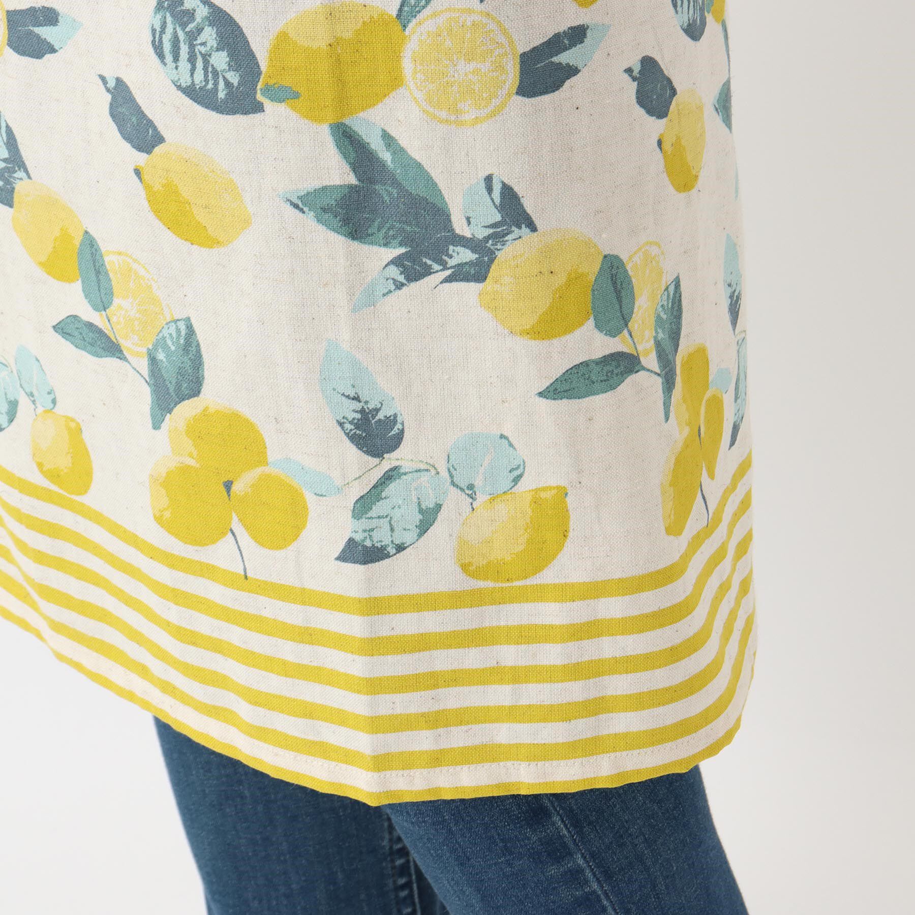 212 KITCHEN STORE「レモンボーダー ロングエプロン NT」|食器・キッチングッズ|