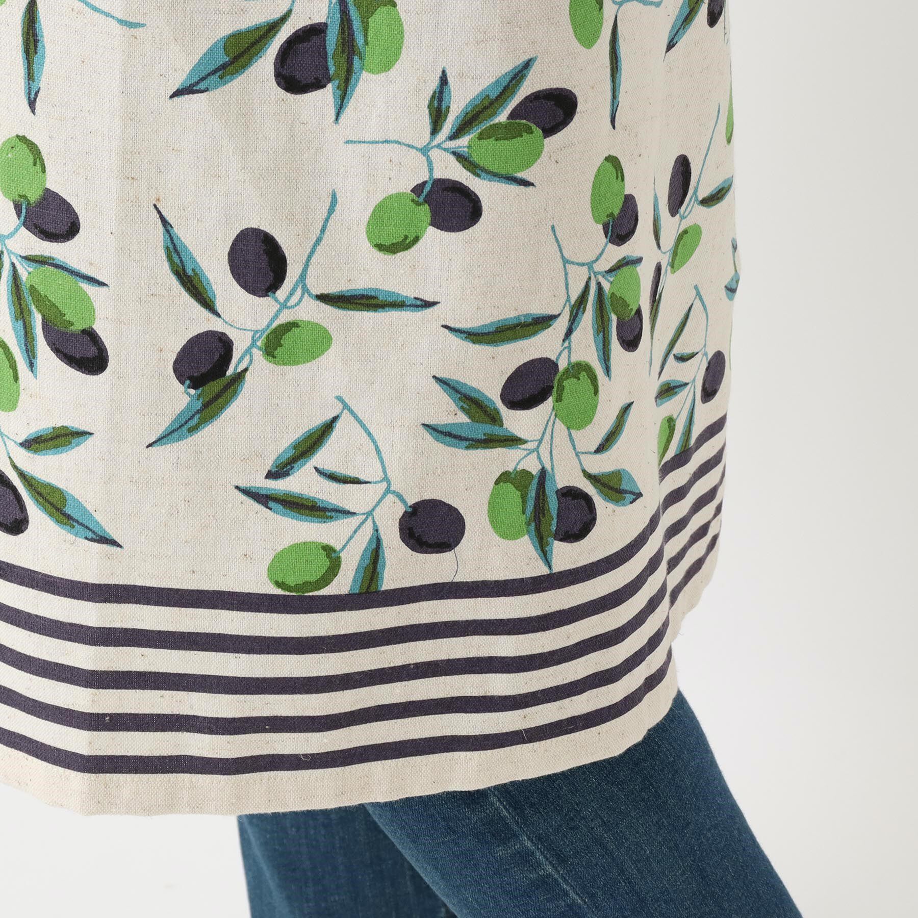 212 KITCHEN STORE「オリーブボーダー ロングエプロン NT」|食器・キッチングッズ|