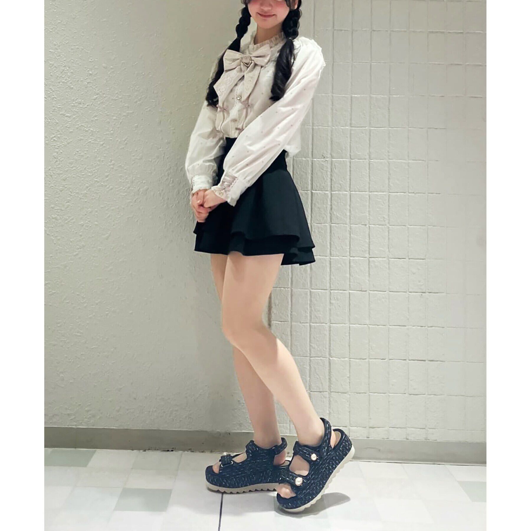 ESPERANZA「ツイードパール調厚底スポーツサンダル 24SS」|サンダル|