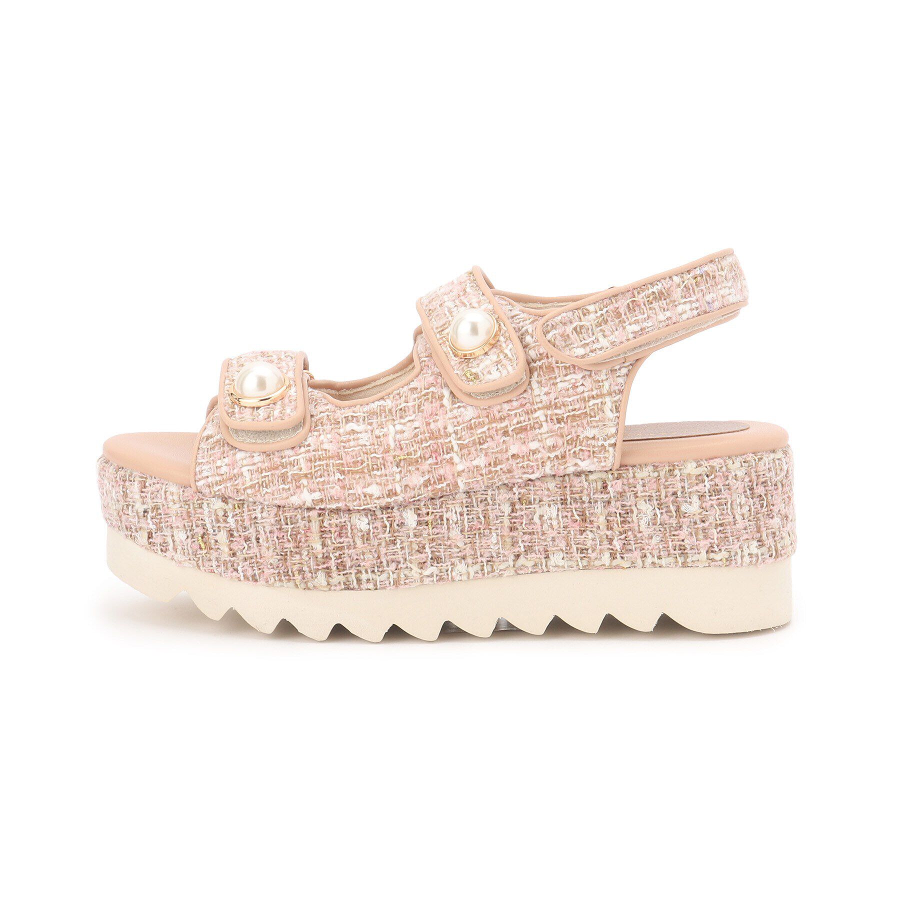 ESPERANZA「ツイードパール調厚底スポーツサンダル 24SS」|サンダル|