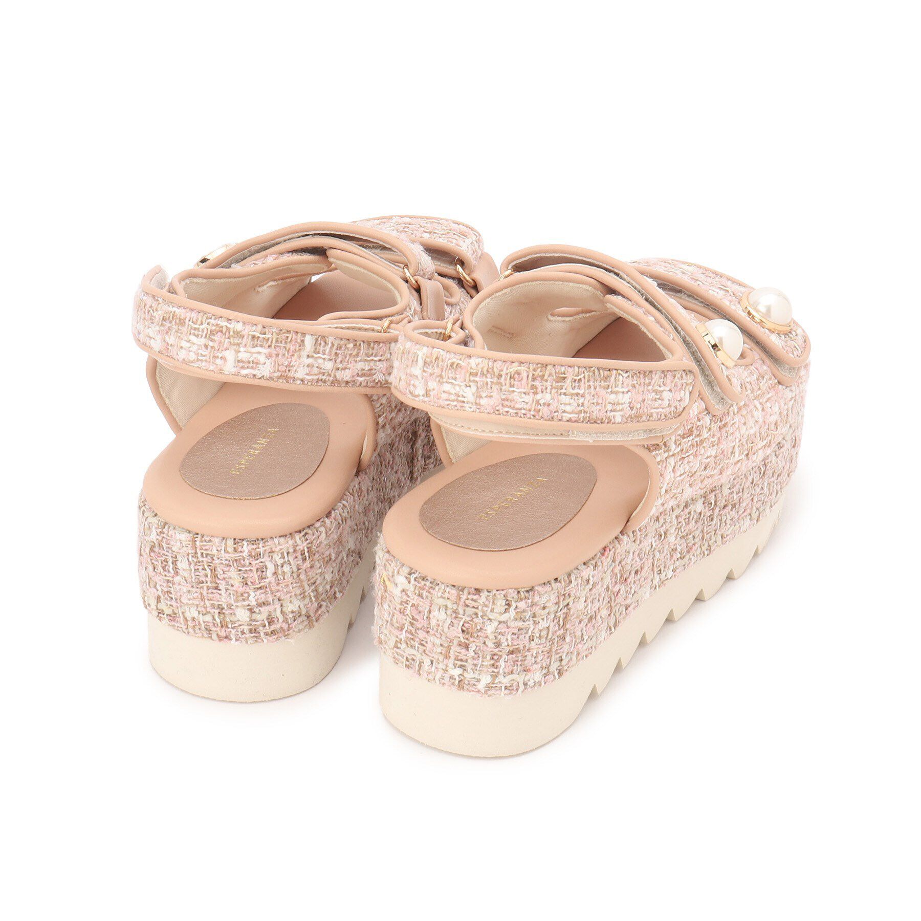 ESPERANZA「ツイードパール調厚底スポーツサンダル 24SS」|サンダル|