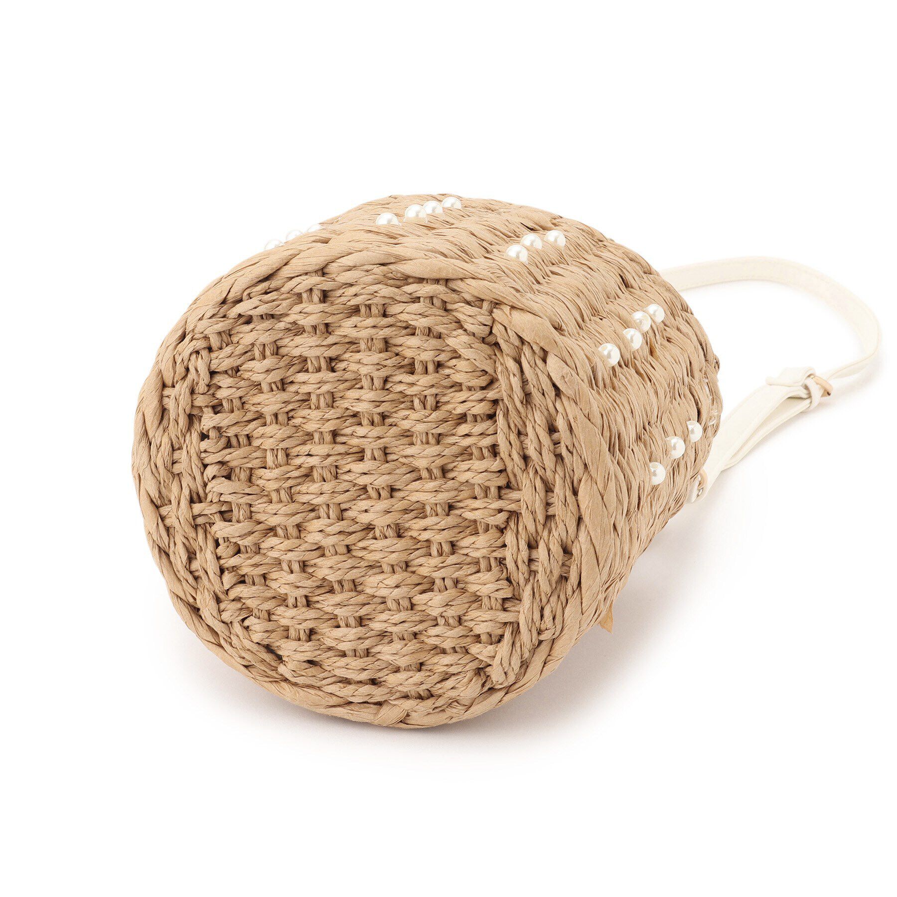 Ober Tashe「雑材2WAYパール調付バケツショルダー」|ハンドバッグ|