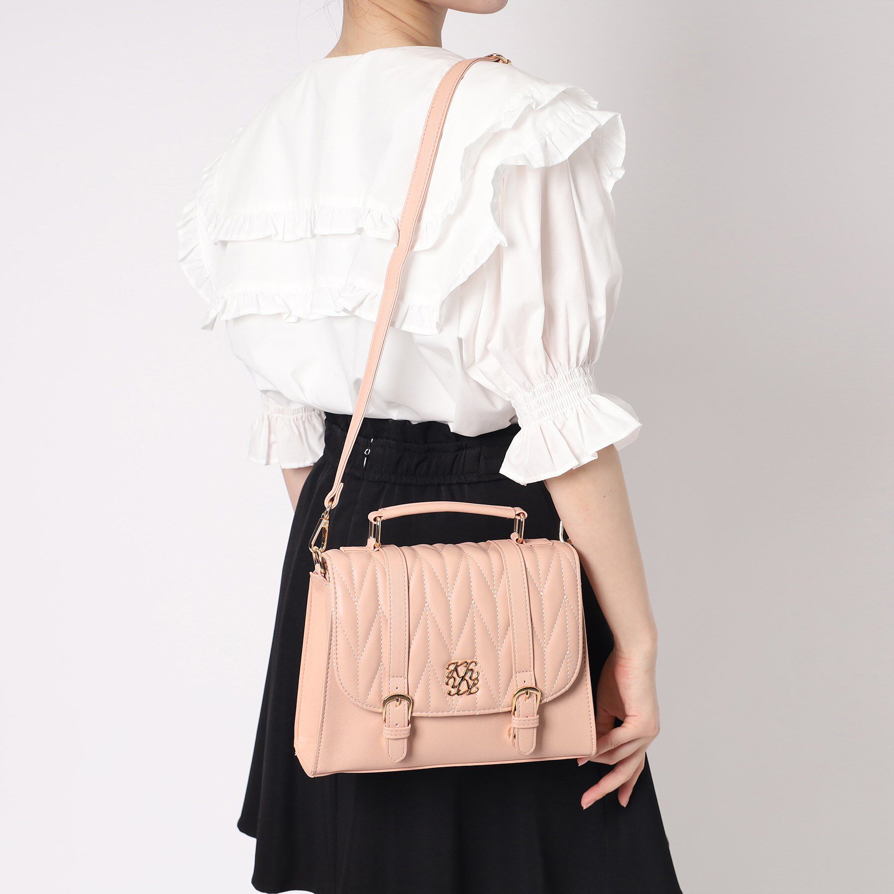 Ober Tashe「プレート付きキルティング3WAYサッチェル」|リュック|