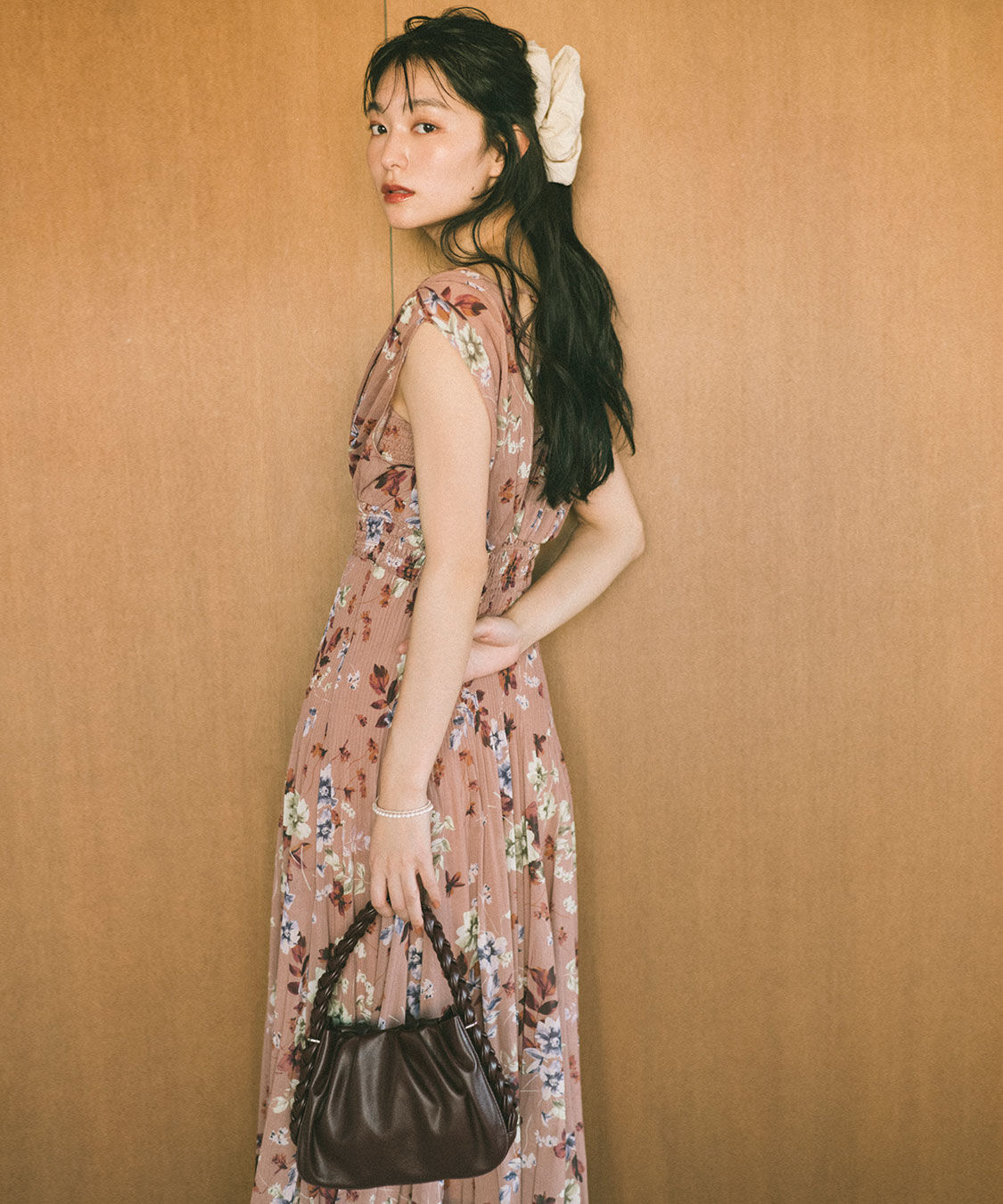 COCO DEAL「ショルダーギャザーフラワープリントワンピース」|ワンピース|