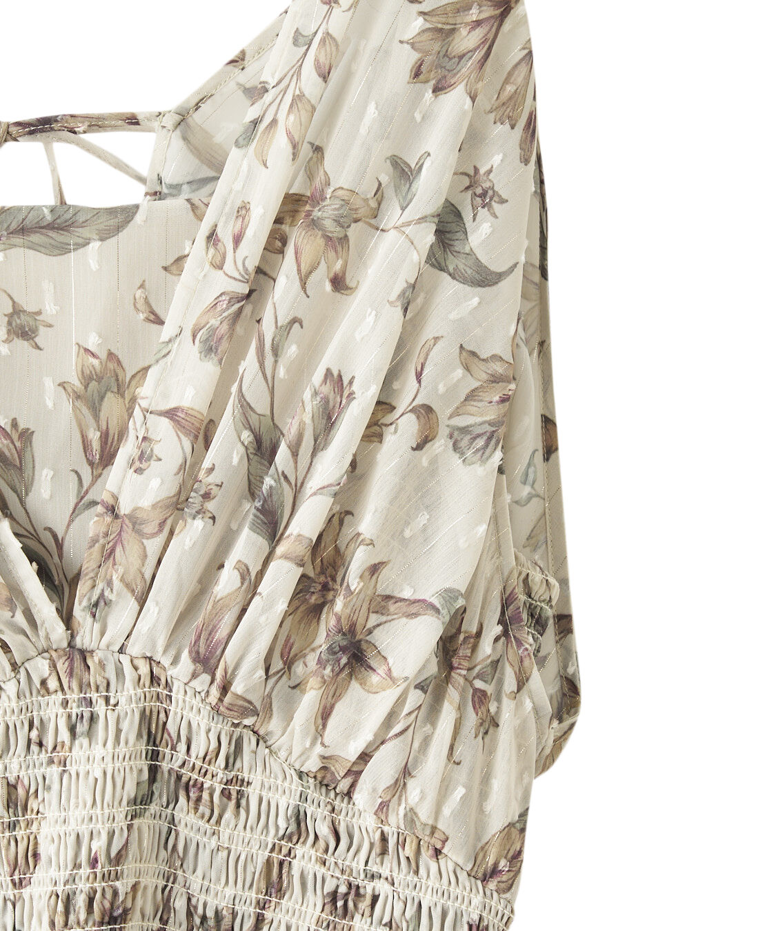 COCO DEAL「ショルダーギャザーフラワープリントワンピース」|ワンピース|