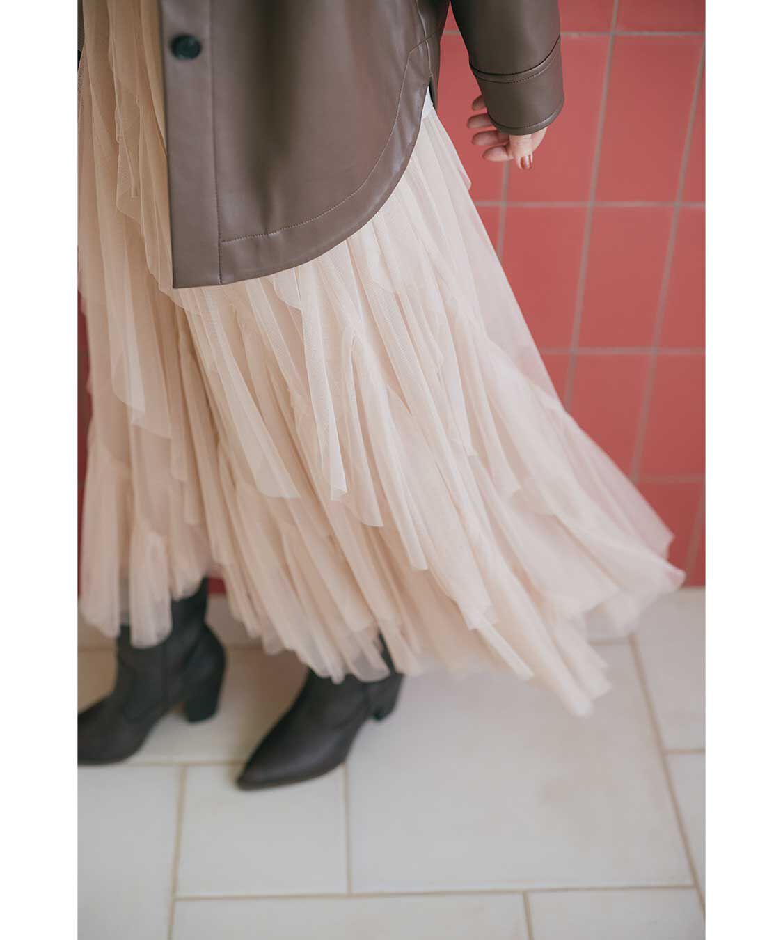 【新品タグ付】完売色 ココディール チュールエスカルゴフリルフレアスカート チュールエスカルゴフリルフレアスカート｜PETAL ONLINE（ペタル