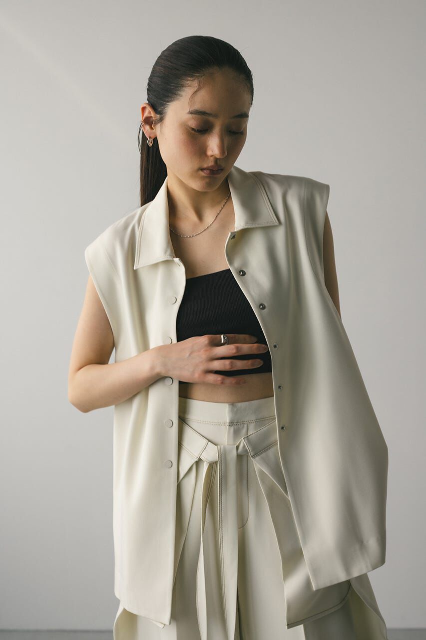 STYLEMIXER「ステッチラインステンカラーベスト」|ダウンベスト・ベスト|