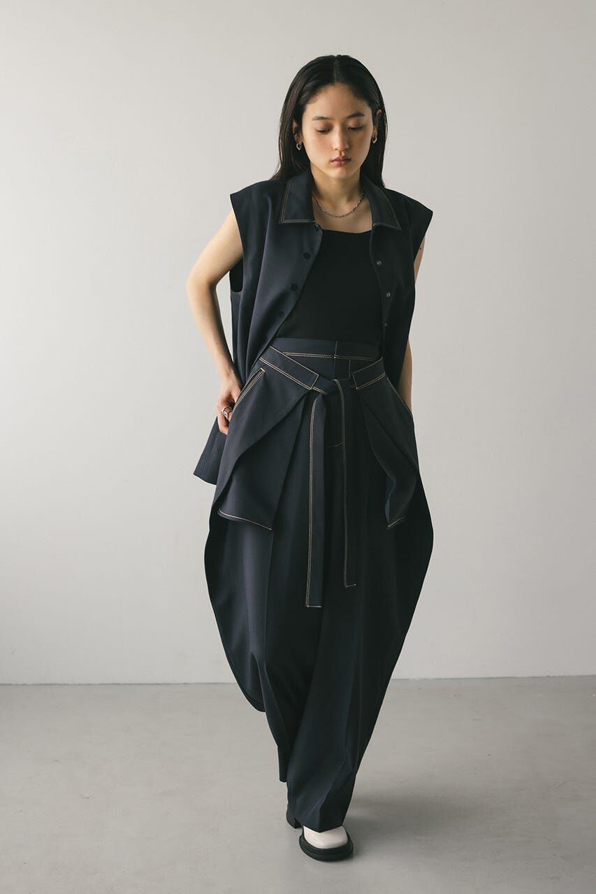 STYLEMIXER「ステッチラインステンカラーベスト」|ダウンベスト・ベスト|