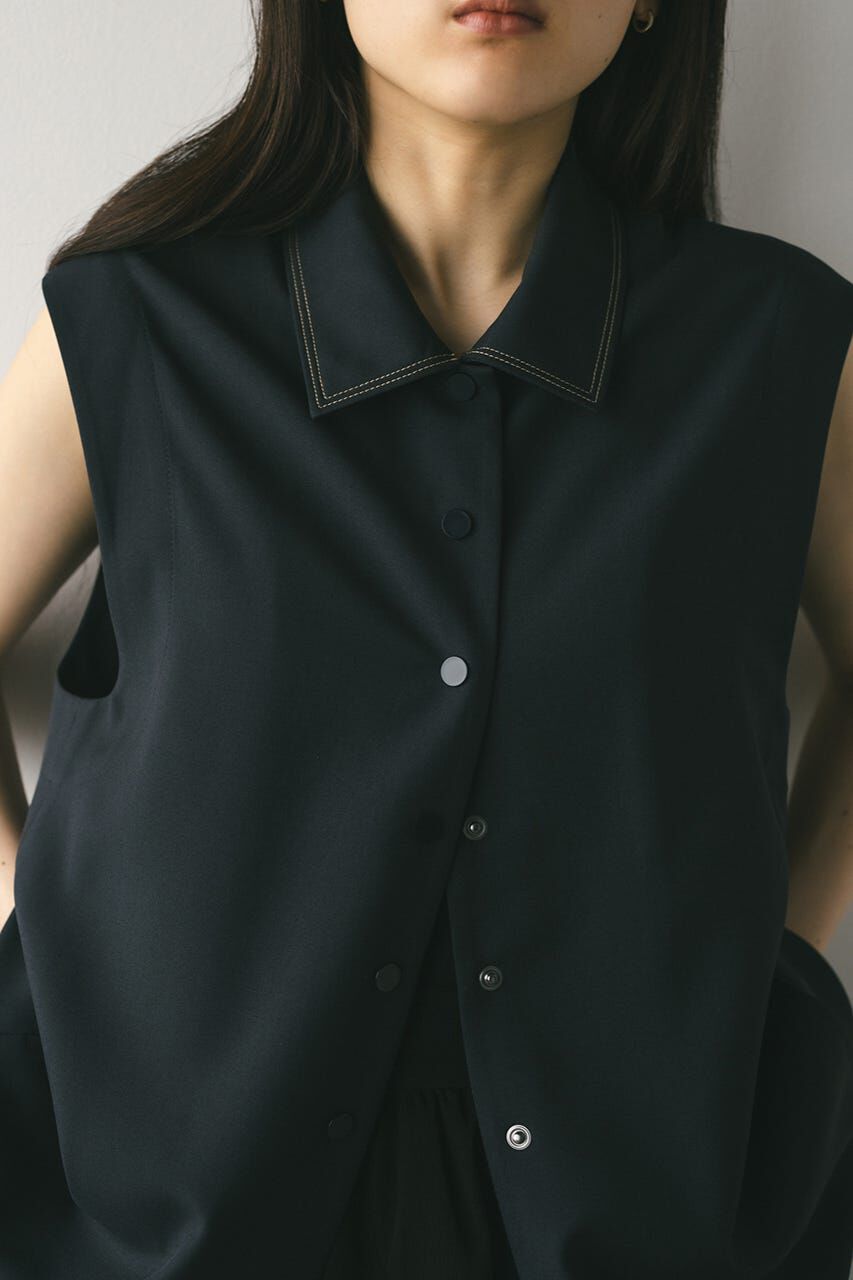 STYLEMIXER「ステッチラインステンカラーベスト」|ダウンベスト・ベスト|