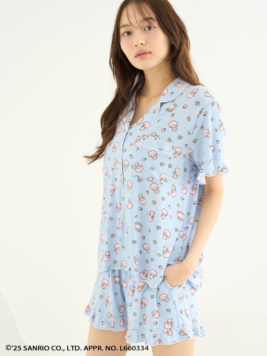 SNIDEL HOME「【MY MELODY】【接触冷感】総柄開襟シャツ」|ルームウェア|