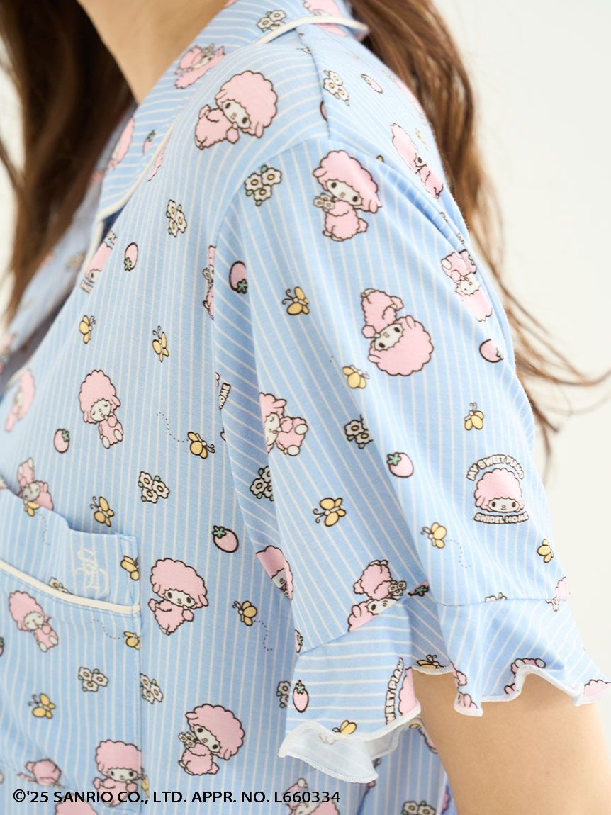 SNIDEL HOME「【MY MELODY】【接触冷感】総柄開襟シャツ」|ルームウェア|