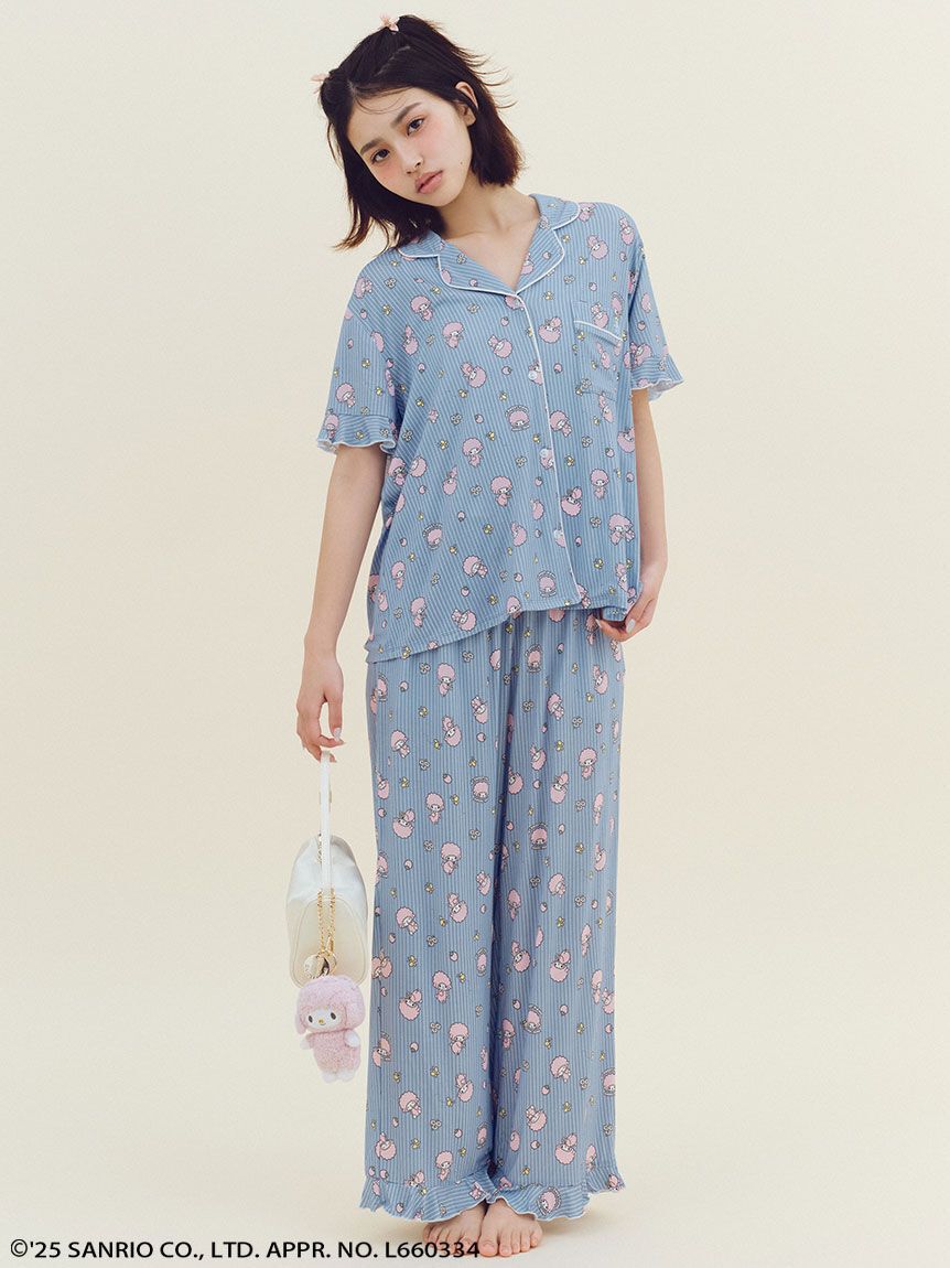 SNIDEL HOME「【MY MELODY】【接触冷感】総柄開襟シャツ」|ルームウェア|