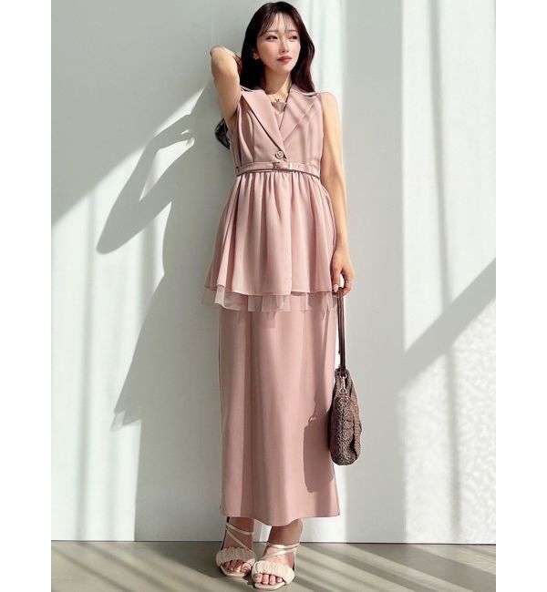 RESEXXY「Iラインキャミワンピース【セットアップ着用可能/ピンクWEB限定カラー】」|ワンピース|