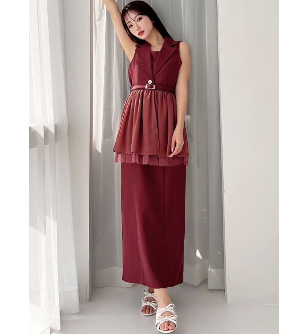 RESEXXY「Iラインキャミワンピース【セットアップ着用可能/ピンクWEB限定カラー】」|ワンピース|