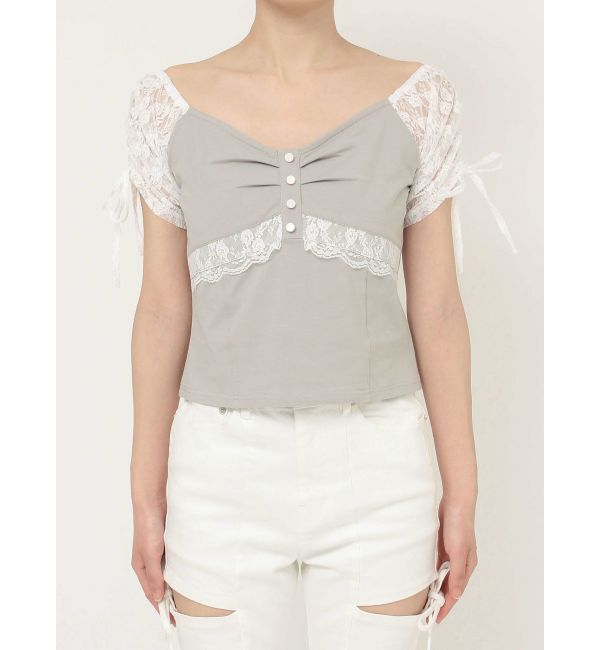 RESEXXY「レースドッキングTシャツ」|Tシャツ・カットソー|