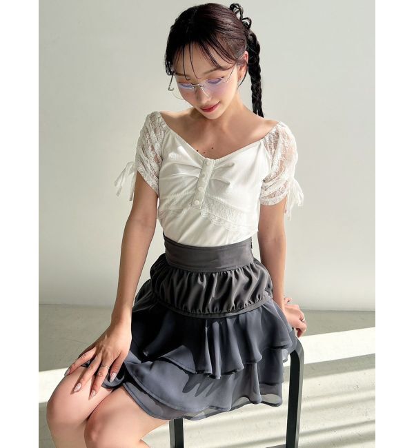 RESEXXY「レースドッキングTシャツ」|Tシャツ・カットソー|