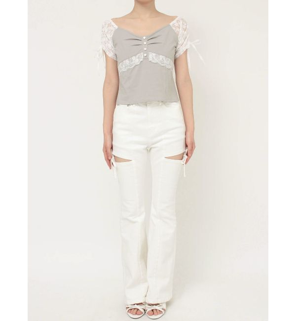 RESEXXY「レースドッキングTシャツ」|Tシャツ・カットソー|