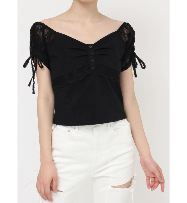 RESEXXY「レースドッキングTシャツ」|Tシャツ・カットソー|