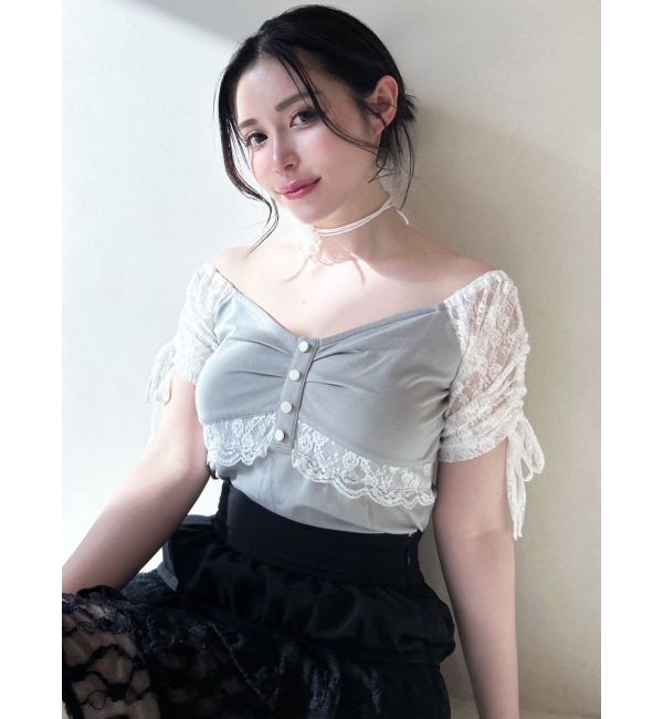 RESEXXY「レースドッキングTシャツ」|Tシャツ・カットソー|