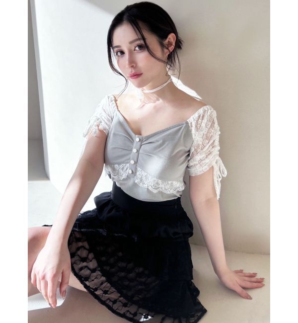 RESEXXY「レースドッキングTシャツ」|Tシャツ・カットソー|