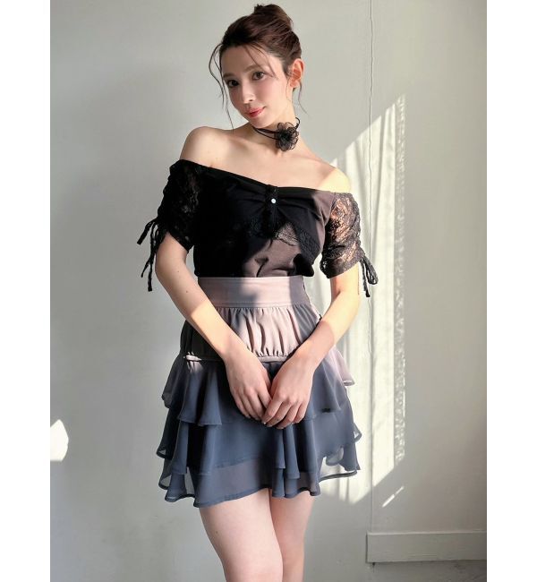 RESEXXY「レースドッキングTシャツ」|Tシャツ・カットソー|